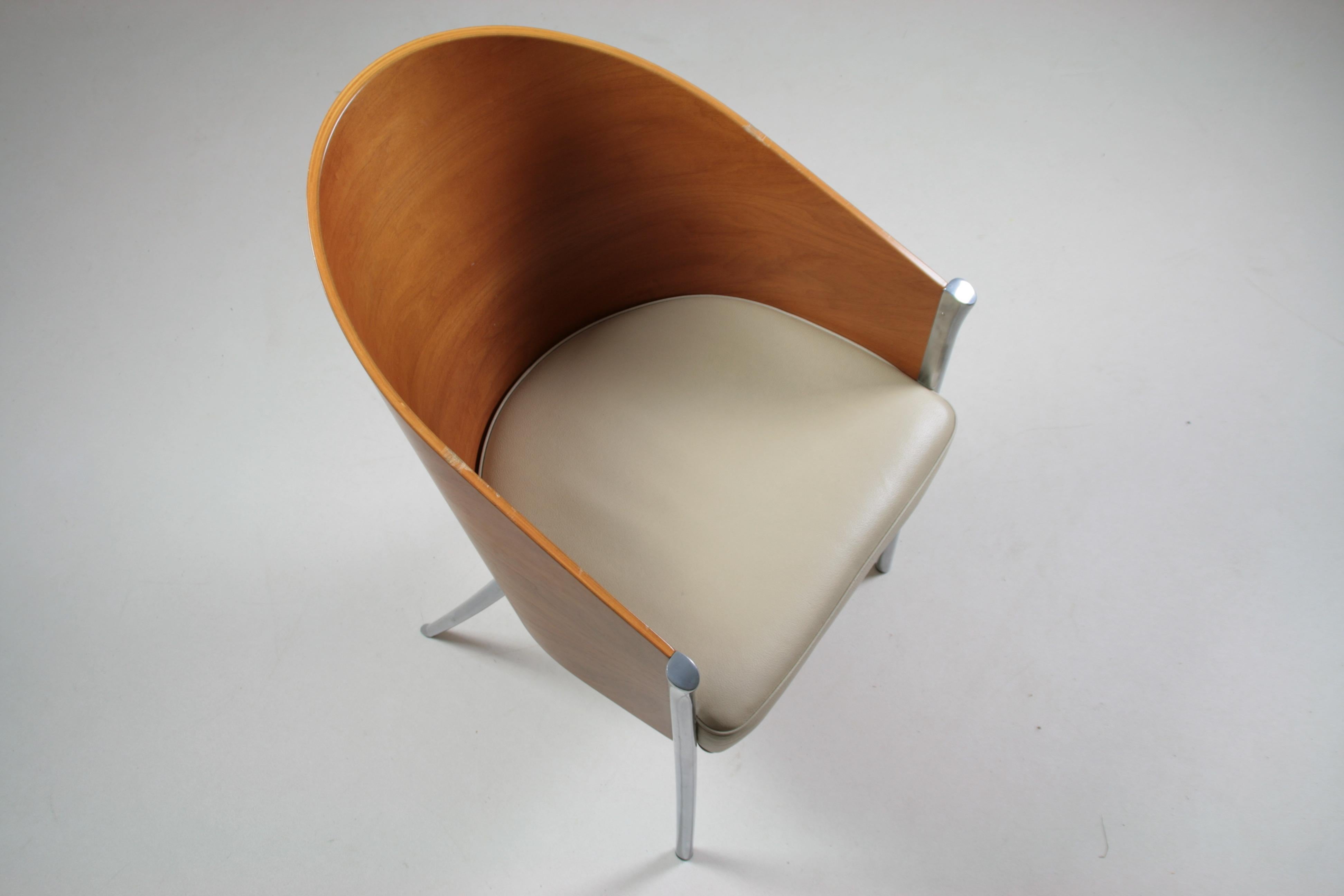 Aluminum 8 fauteuils king costes de Philippe Starck pour Aleph/ Driade, Italie 1990s For Sale