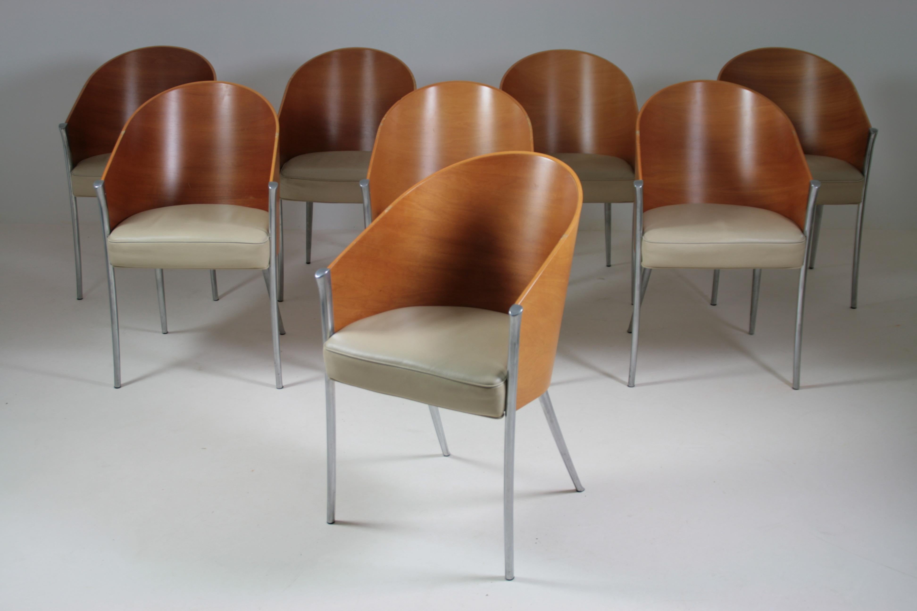 8 fauteuils king costes de Philippe Starck pour Aleph/ Driade, Italie 1990s For Sale 1