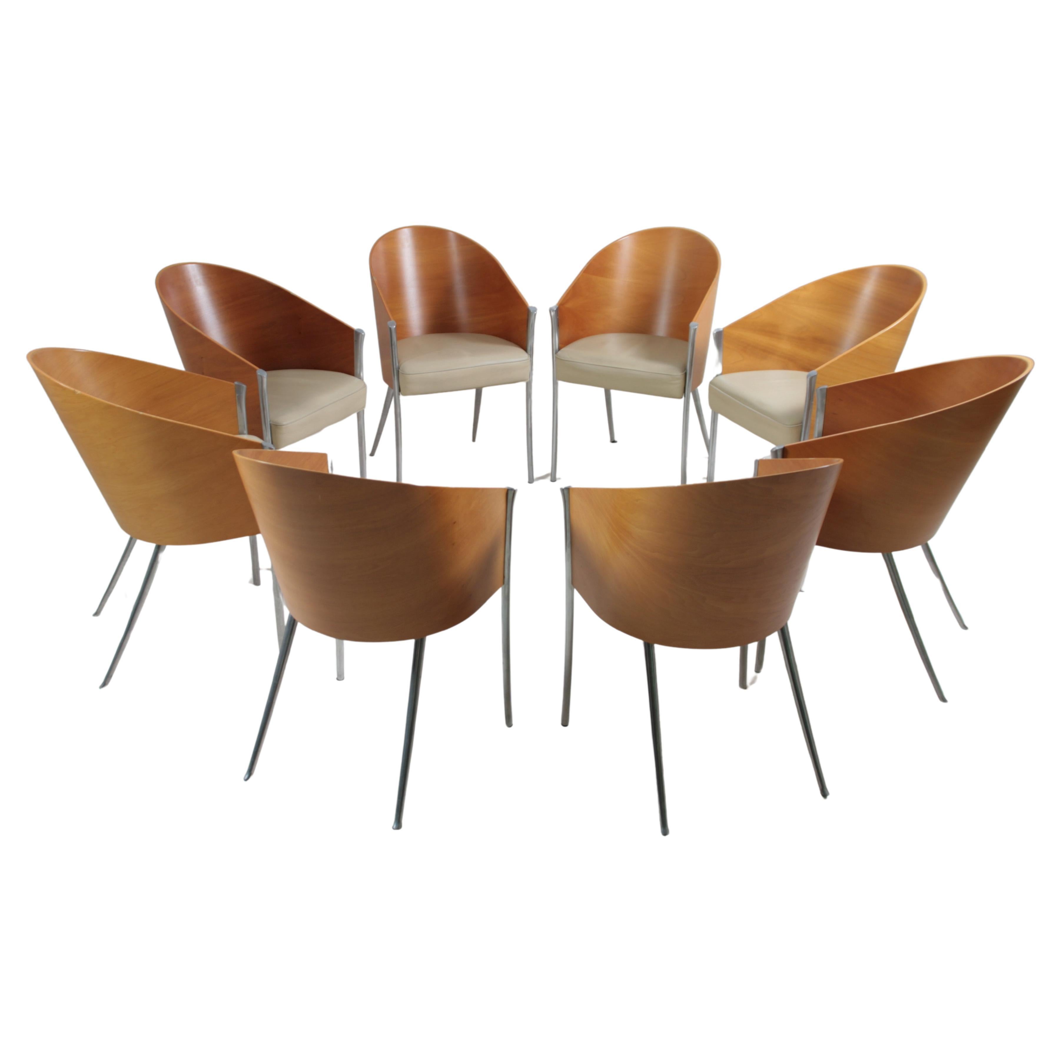8 fauteuils king costes de Philippe Starck pour Aleph/ Driade, Italie 1990s For Sale