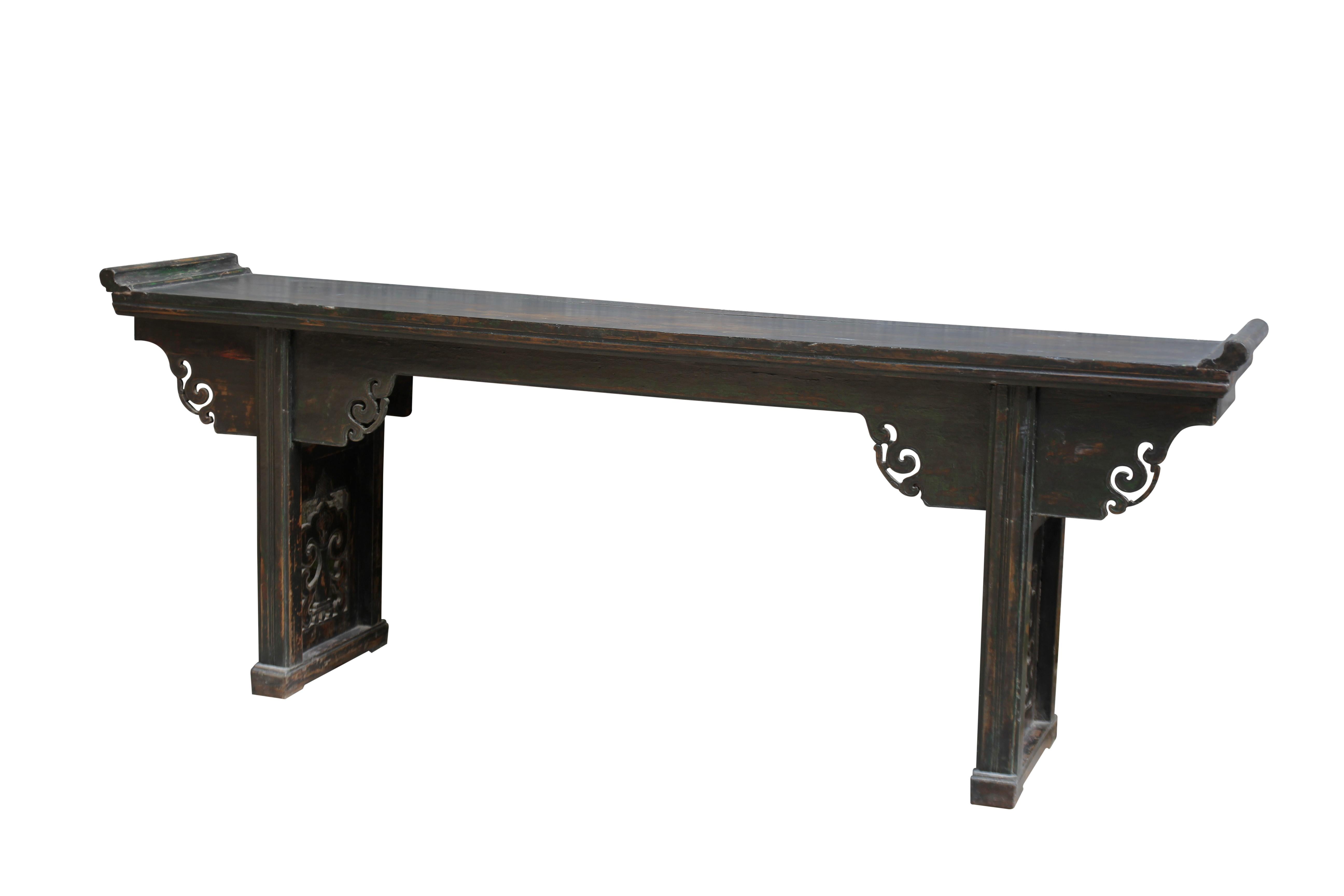 Chinese Export Antique Chinese Altar Console Table For Sale
