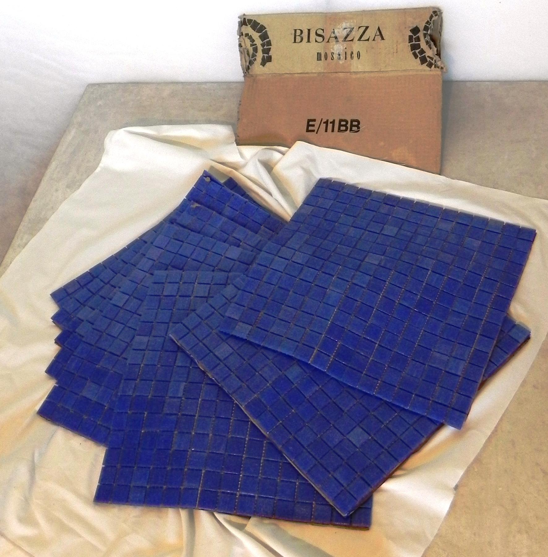 Italian 8 Fogli Mosaico Bisazza Blu, Anni 90 For Sale