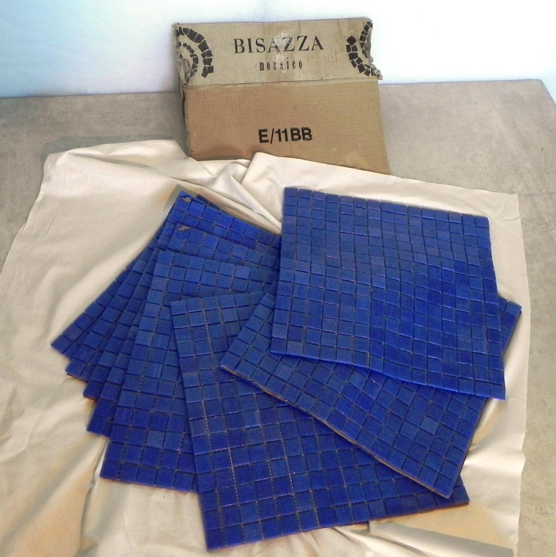 Italian 8 Fogli Mosaico Bisazza Blu, Anni 90 For Sale
