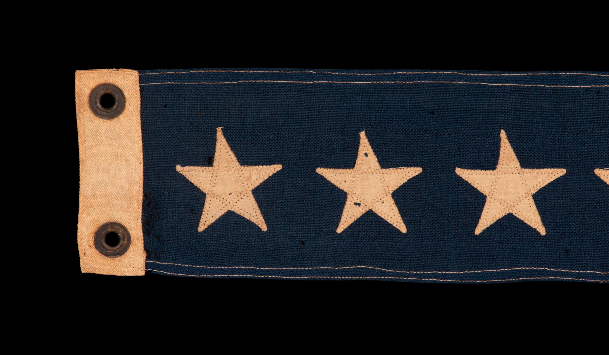 Commission Pennant with 13 Stars, like for Private Vessel, Ca 1892-1910 In Good Condition For Sale In York County, PA