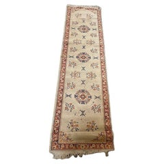 8' Foot Hand Knotted Wool Turkish Oushak Runner Rug