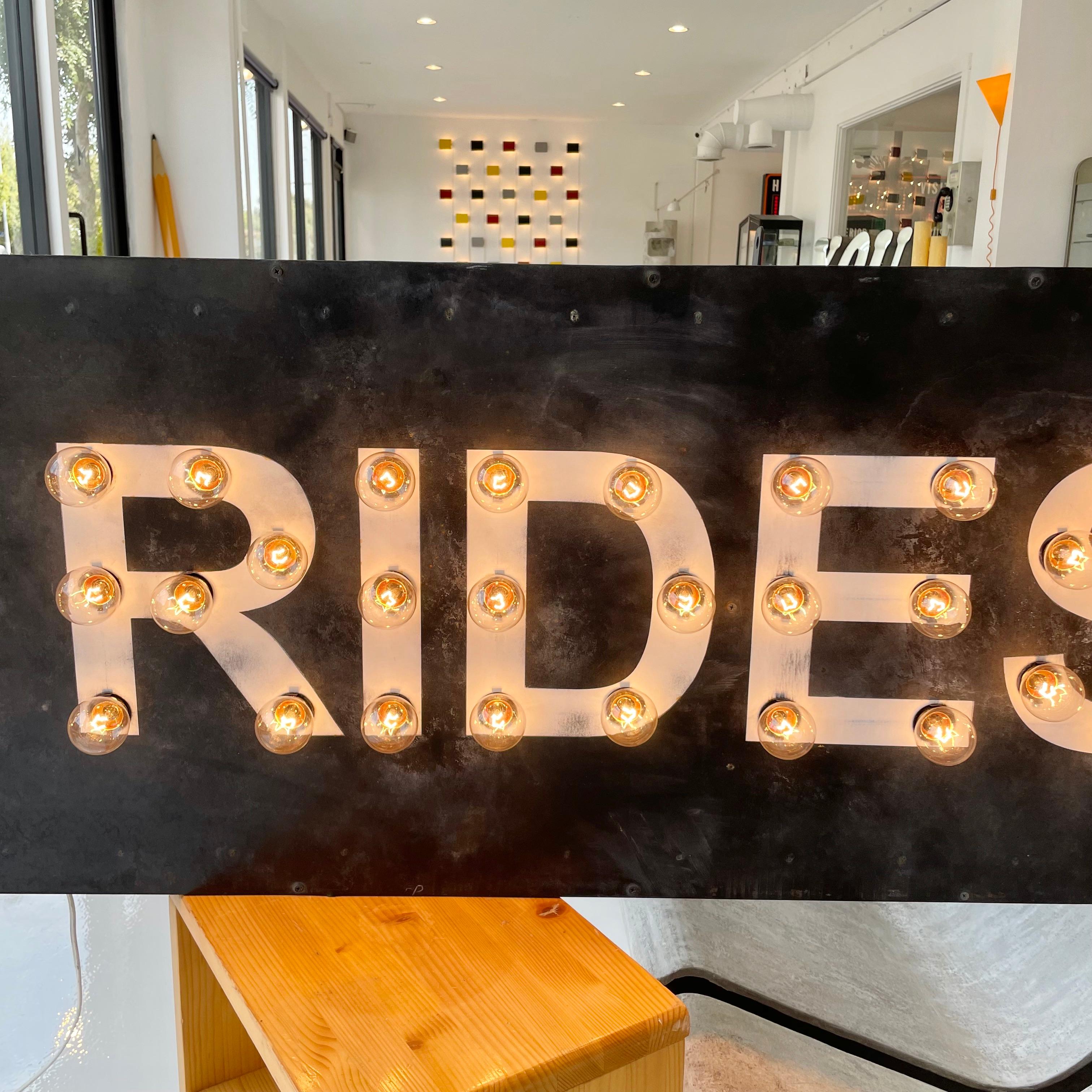 Insegna di metallo illuminata di 8 piedi KIDDIE RIDES 7