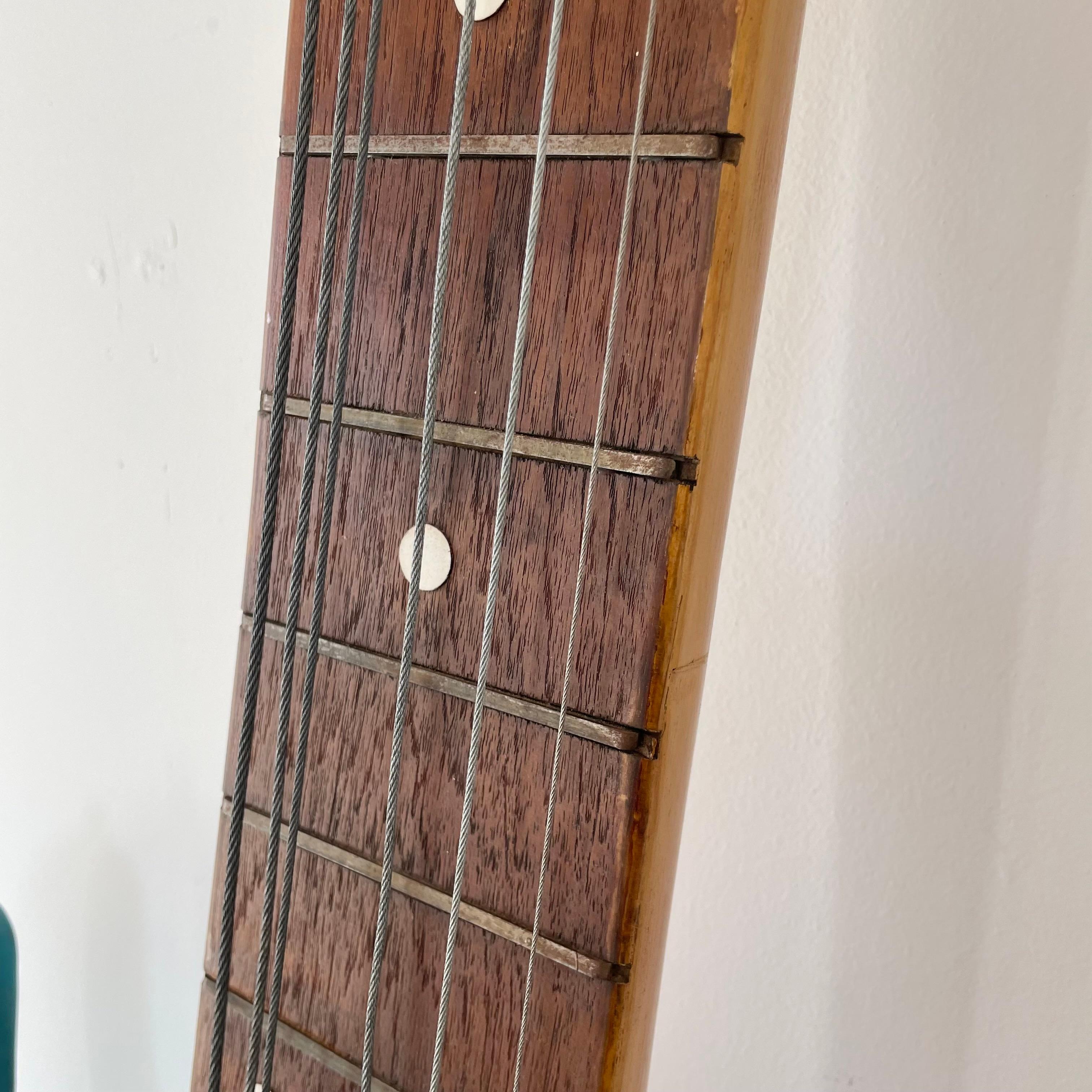 Metal and Wood Stratocaster Guitar, 1980s Belgium For Sale 11