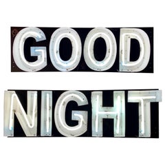 8 Foot Vintage Handmade Neon "GOOD NIGHT" Sign