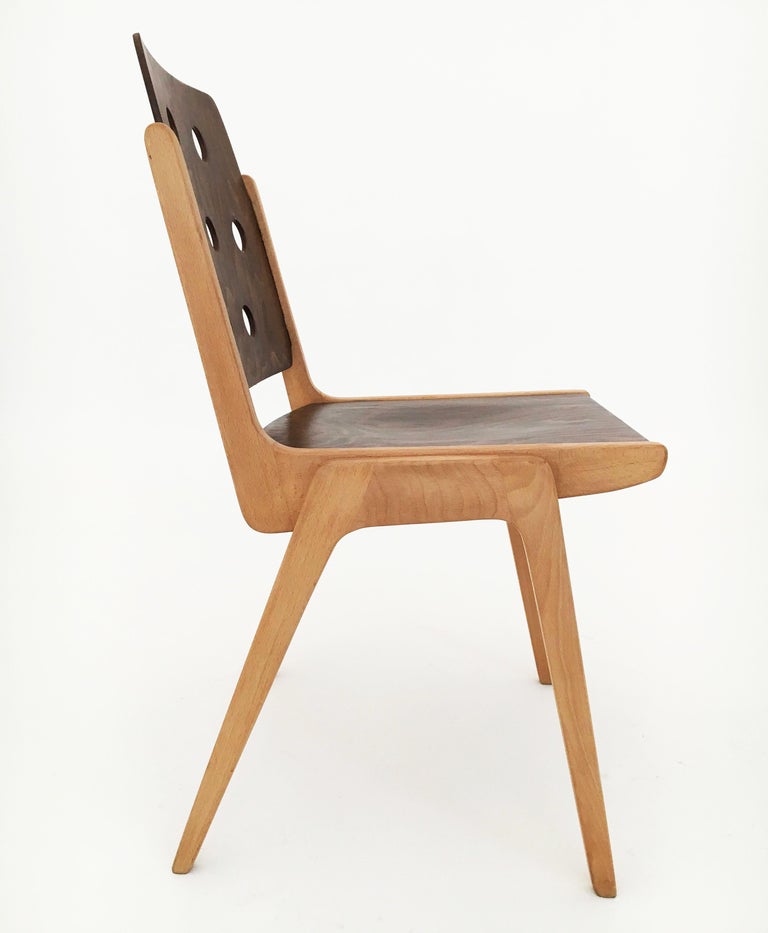 Franz Schuster Stackable Dining Chairs, Set of Eight, Austria, 1950s