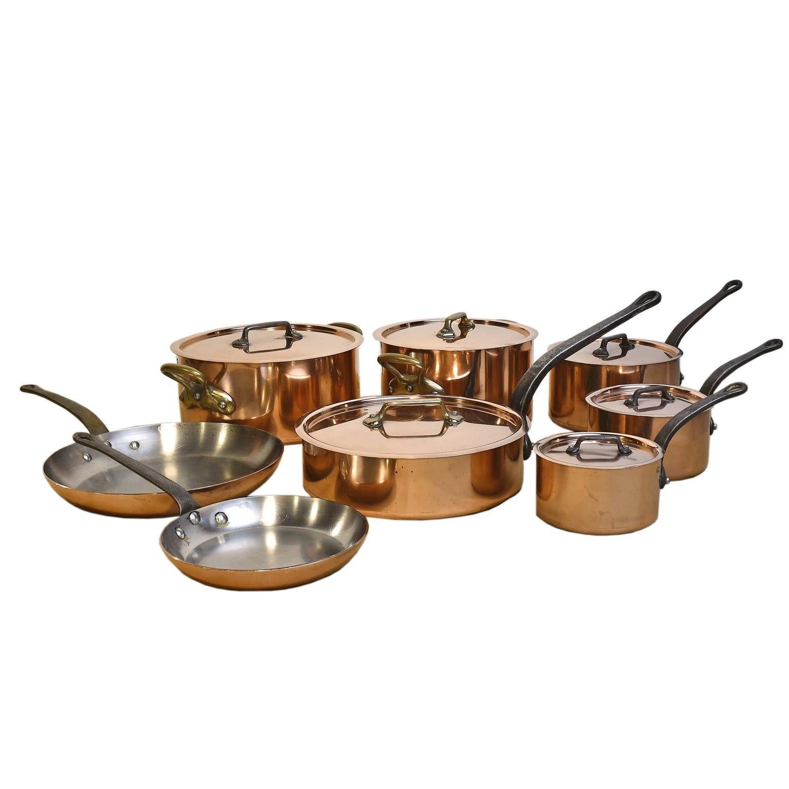 8 French E. Dehillerin Cuprinox Extra Thick Copper Cookware