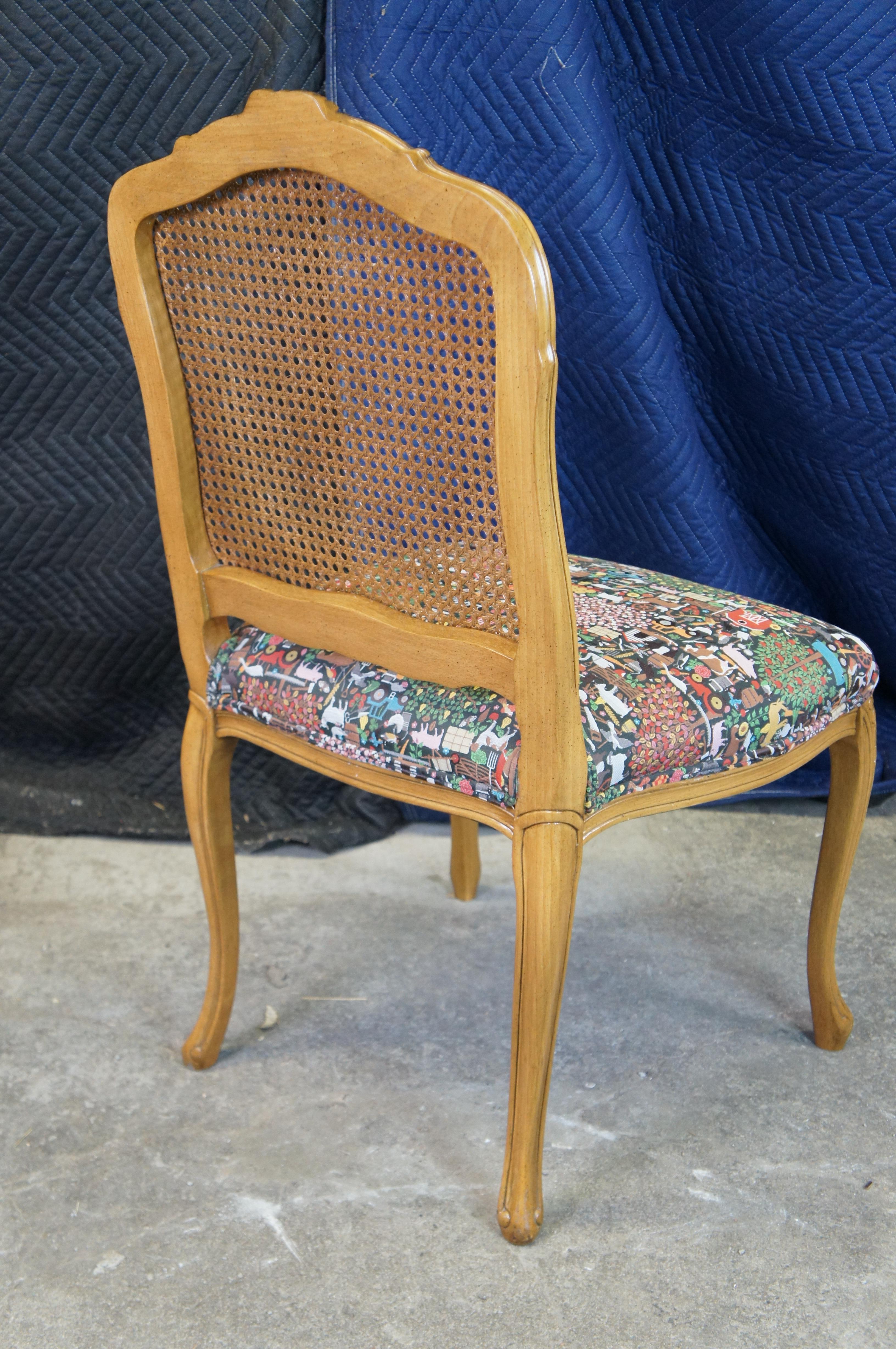 8 French Louis XV Walnut Caned Country Farmhouse Fauteuil Dining Chairs For Sale 5