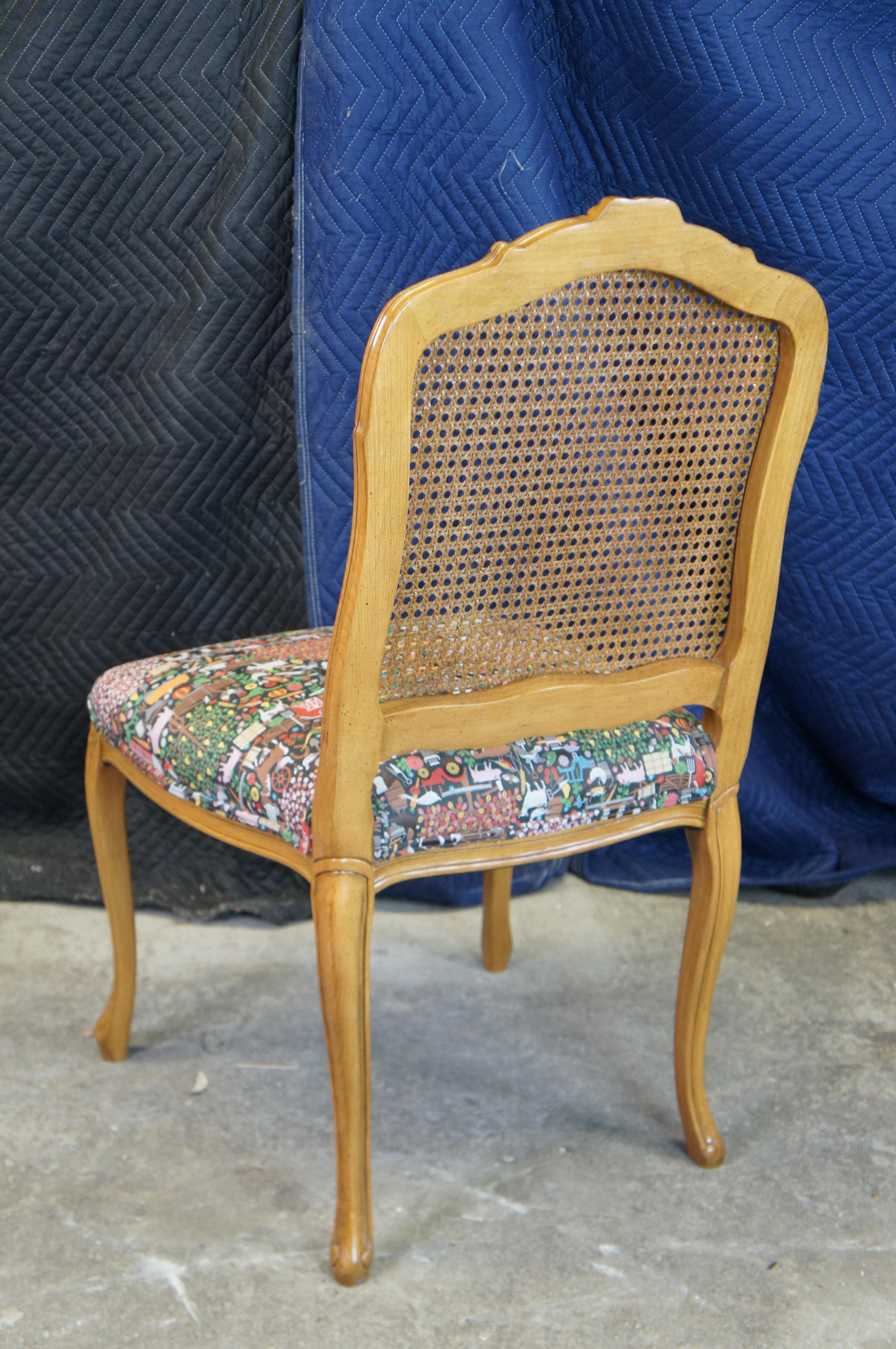 8 French Louis XV Walnut Caned Country Farmhouse Fauteuil Dining Chairs For Sale 6