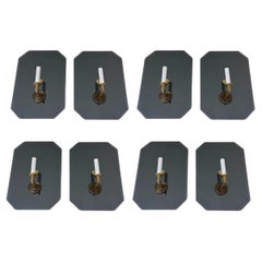8 French Modern Maison Janson Style Mirror & Bronze Wall Sconces, Sold in Pairs