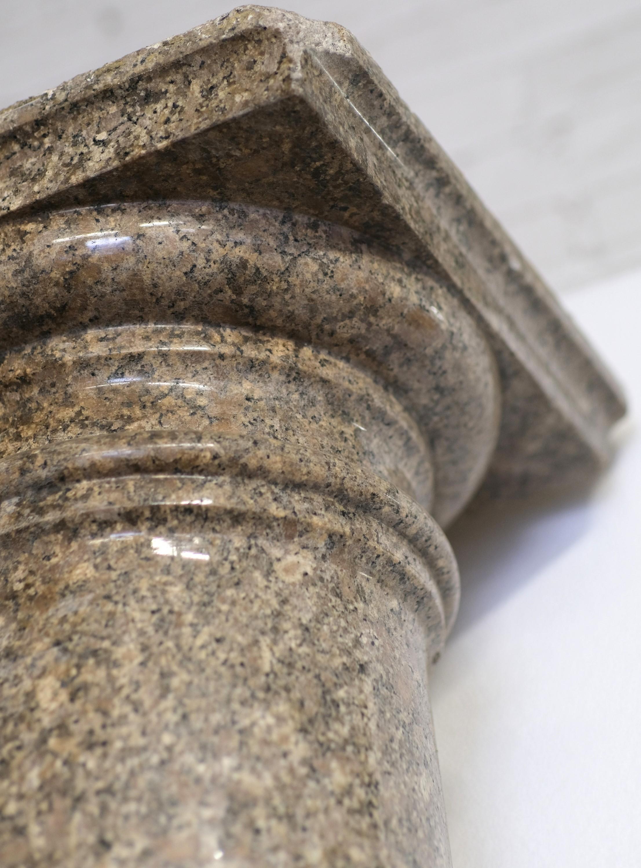 20th Century 8 ft Antique Mixed Gray Granite Column Quantity Available