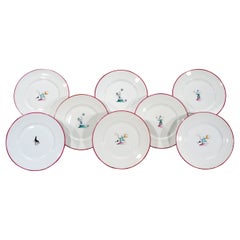 8 Gio Ponti for Ginori "Il Circo" Dessert Plates Circus Subjects Art Deco Style