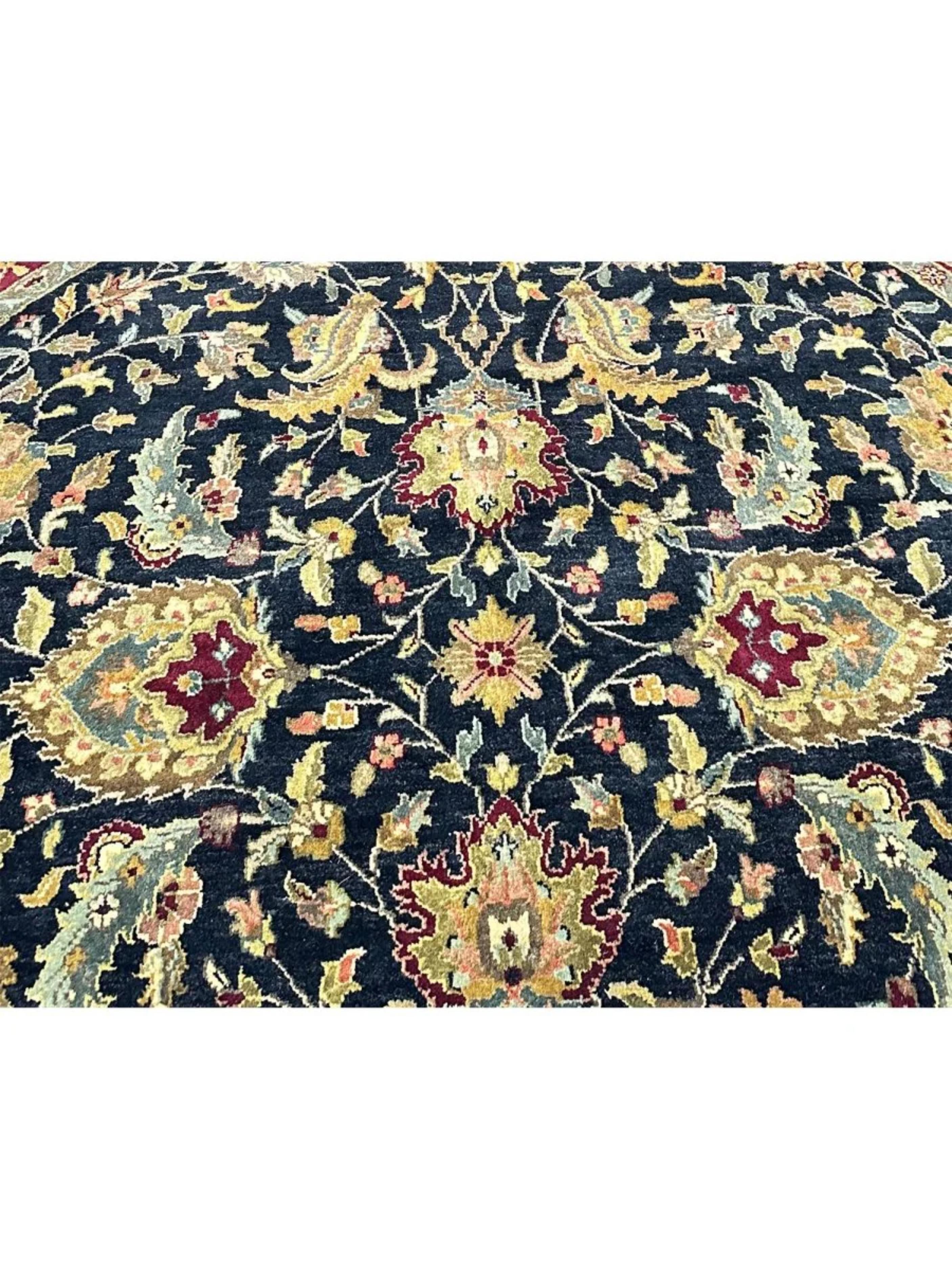 8' Hand Knotted Round Style Area Rug Neuf - En vente à Dallas, TX