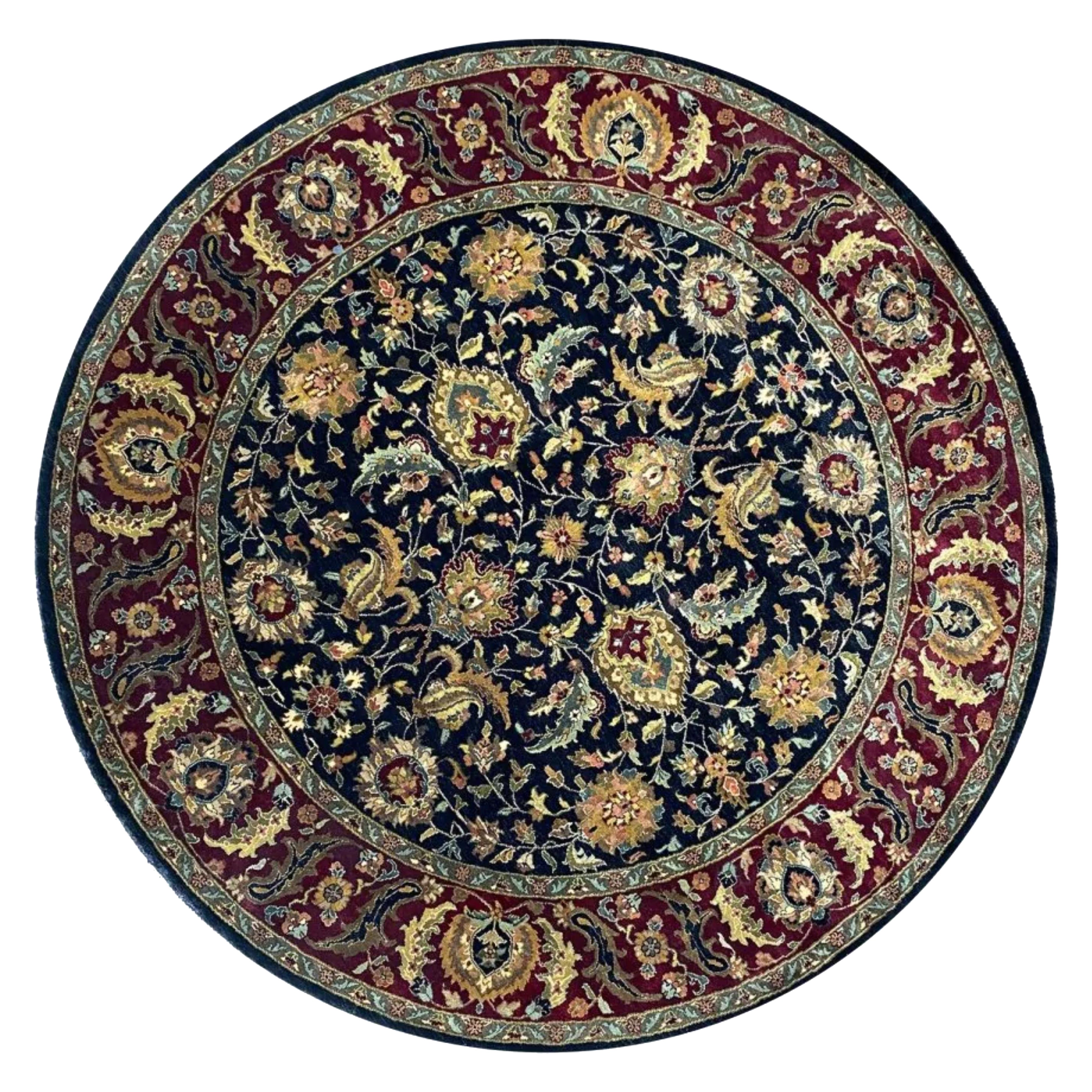 8
 Hand Knotted Round Style Area Rug