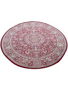 8' Hand Knotted Round Trabiz Style Area Rug