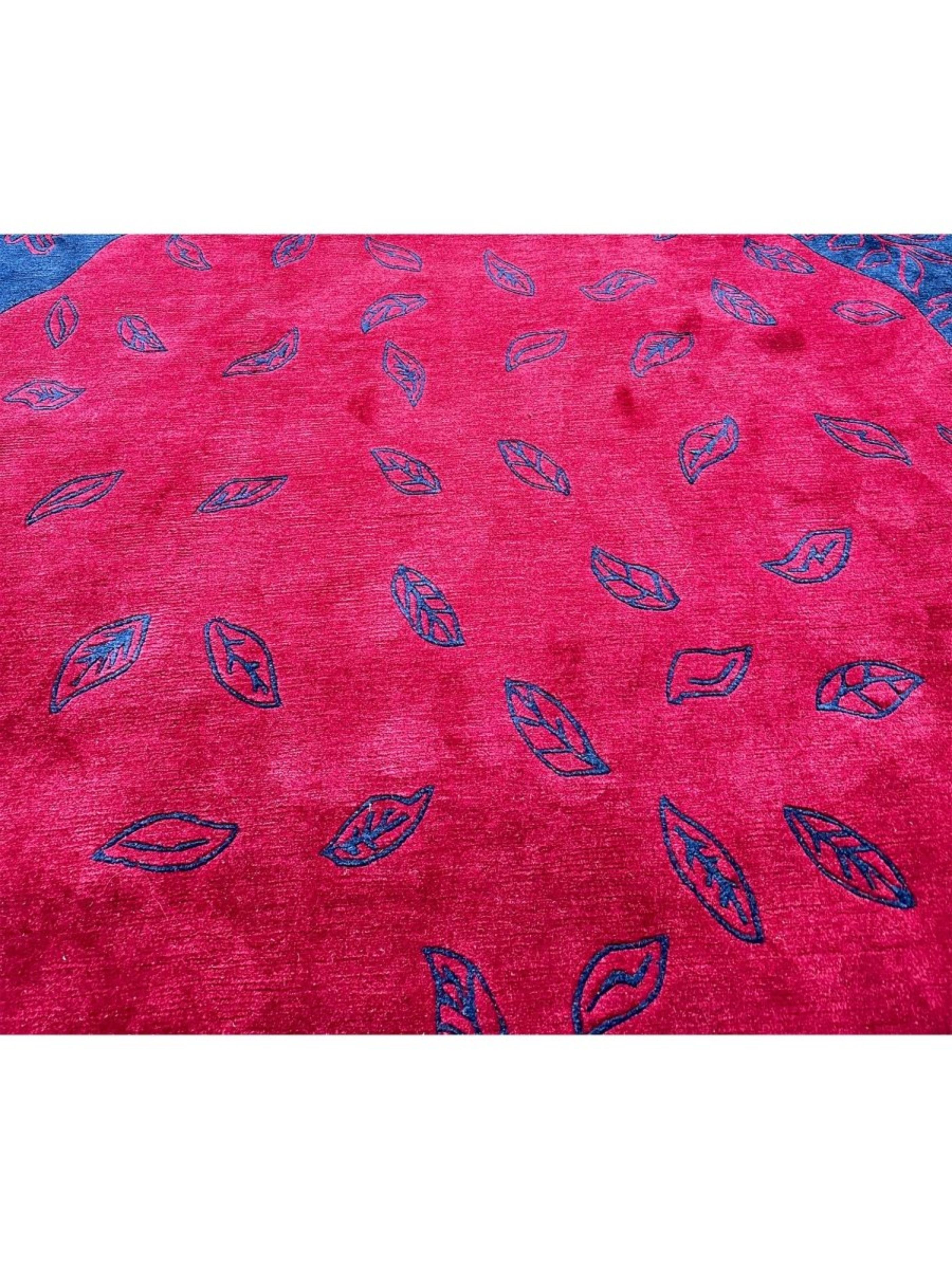 8' Handgeknüpfter Indischer Teppich im Übergangsdesign im Zustand „Neu“ im Angebot in Dallas, TX