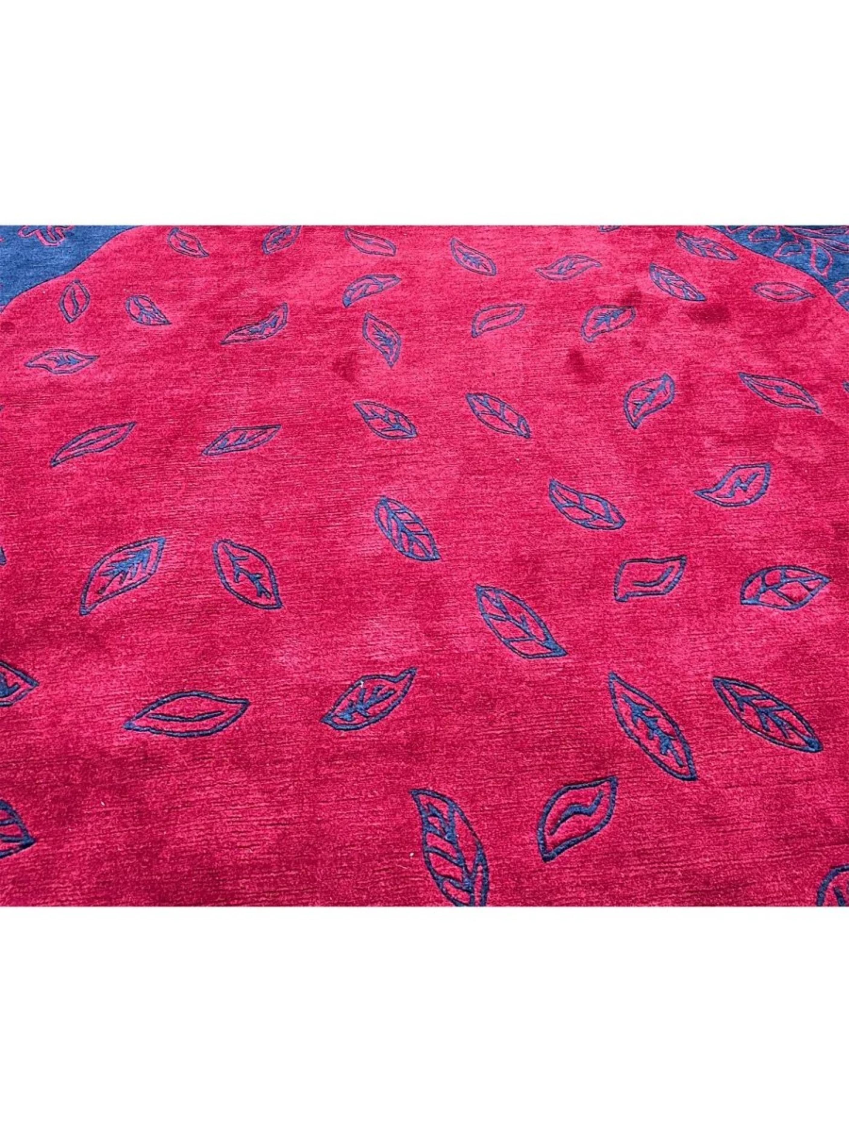 8' Handgeknüpfter Indischer Teppich im Übergangsdesign (21. Jahrhundert und zeitgenössisch) im Angebot