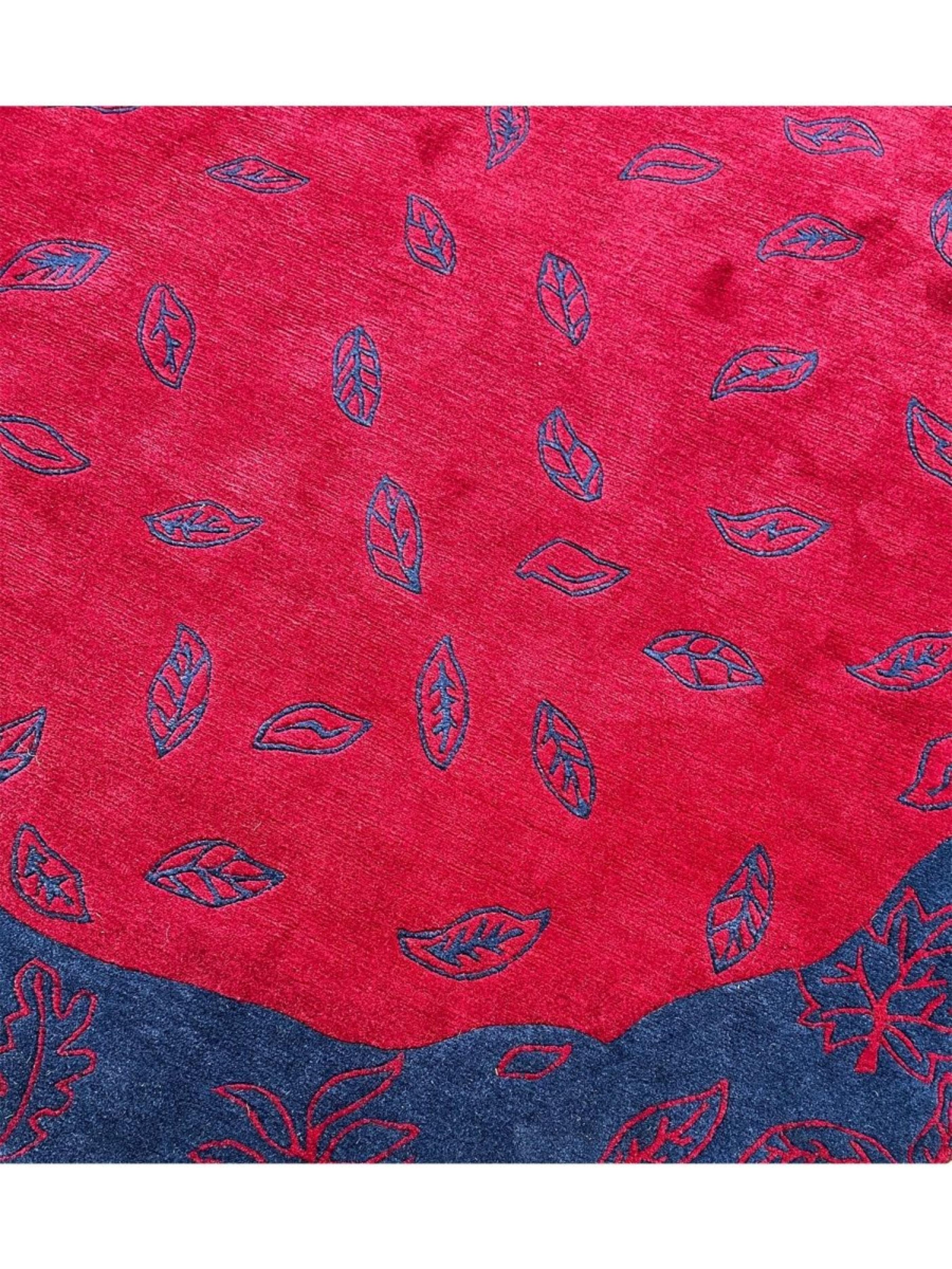 8' Handgeknüpfter Indischer Teppich im Übergangsdesign (Wolle) im Angebot