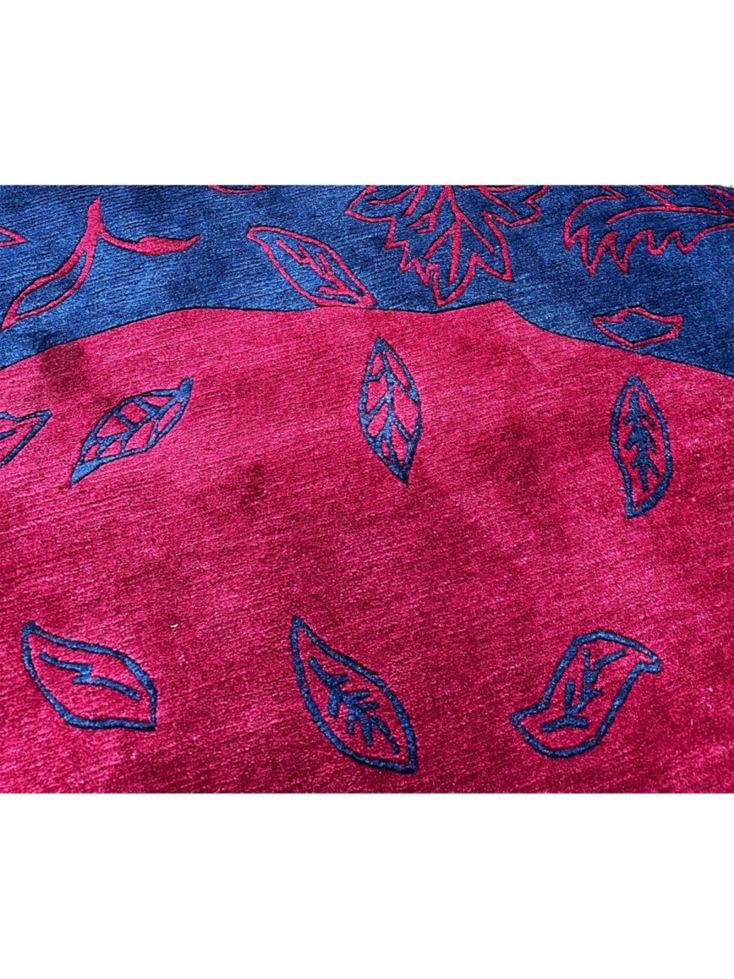 8' Handgeknüpfter Indischer Teppich im Übergangsdesign im Angebot 1