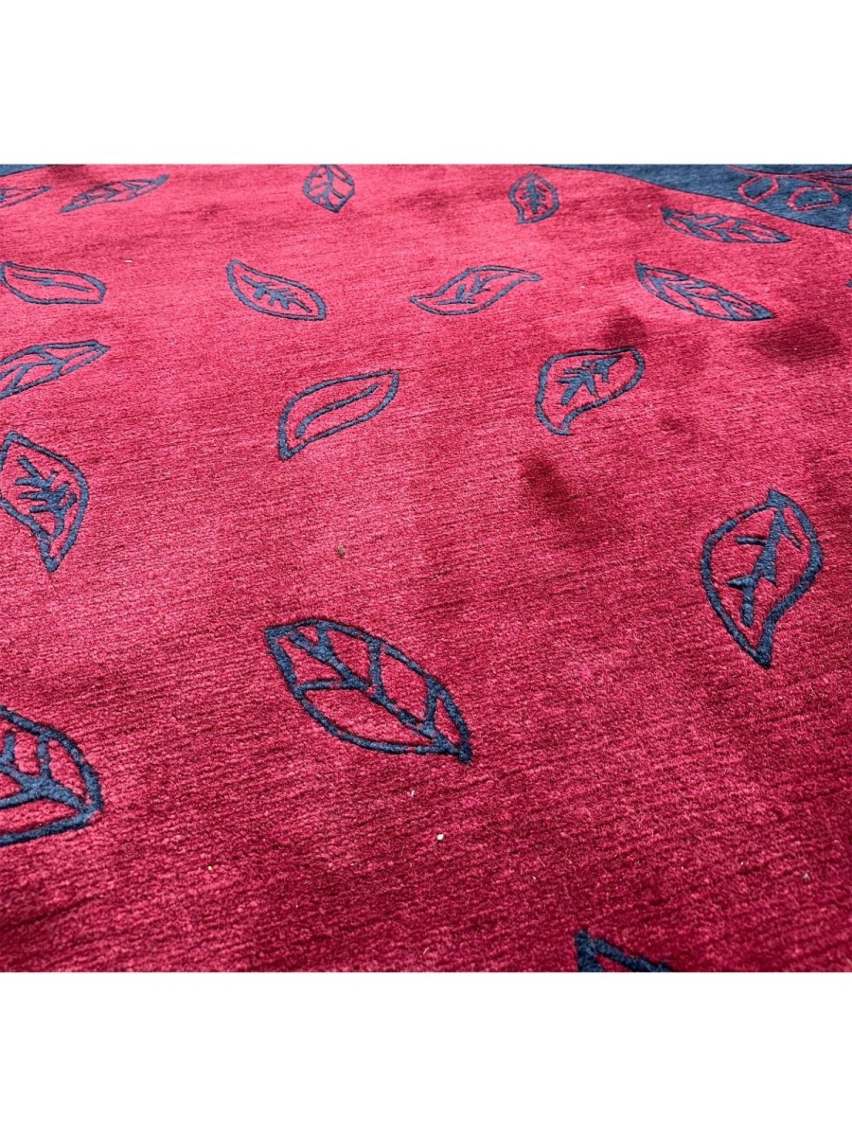 8' Handgeknüpfter Indischer Teppich im Übergangsdesign im Angebot 2