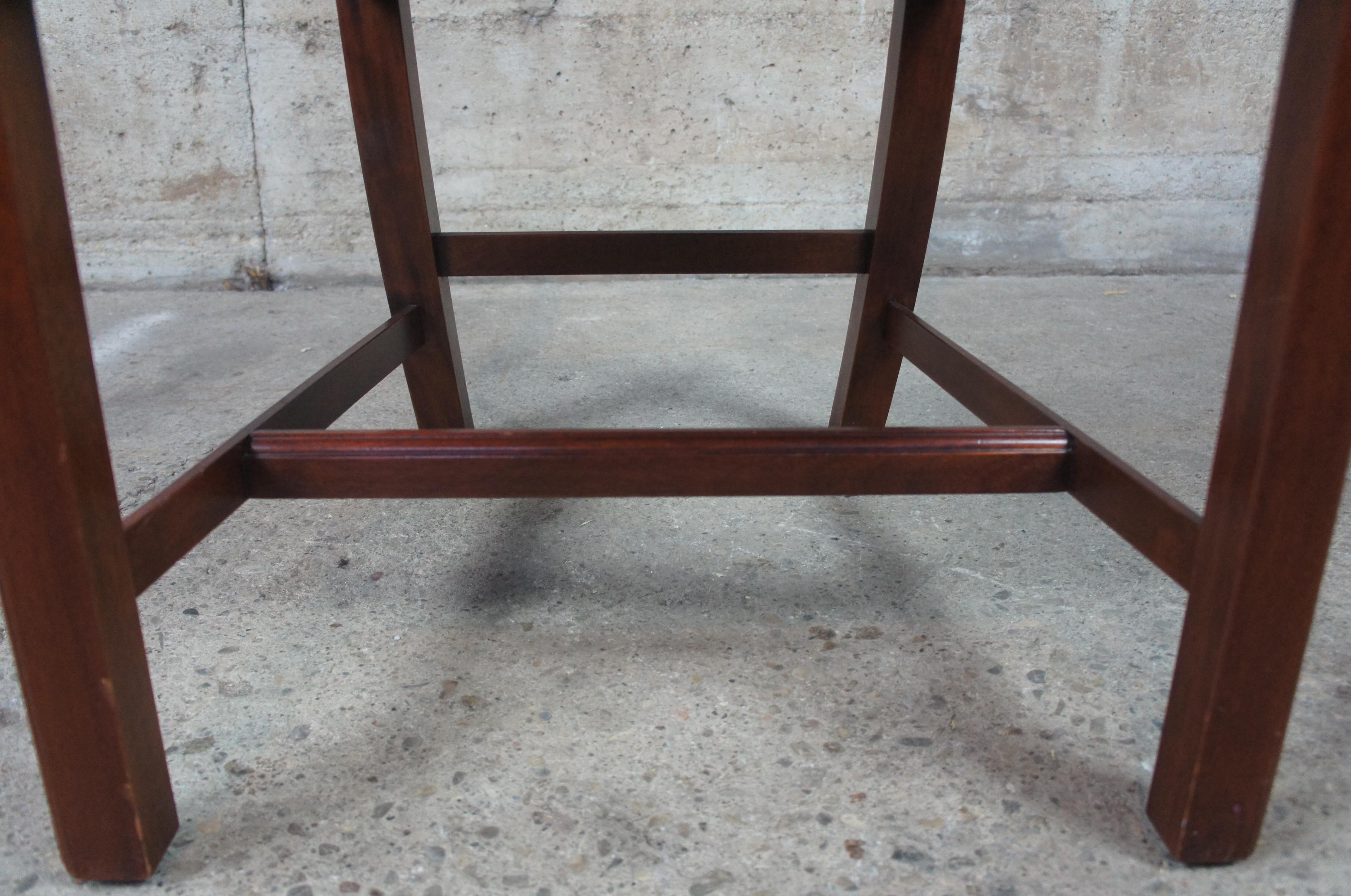 8 Henkel Harris Genuine Mahogany Carved Chippendale Dining Chairs 3