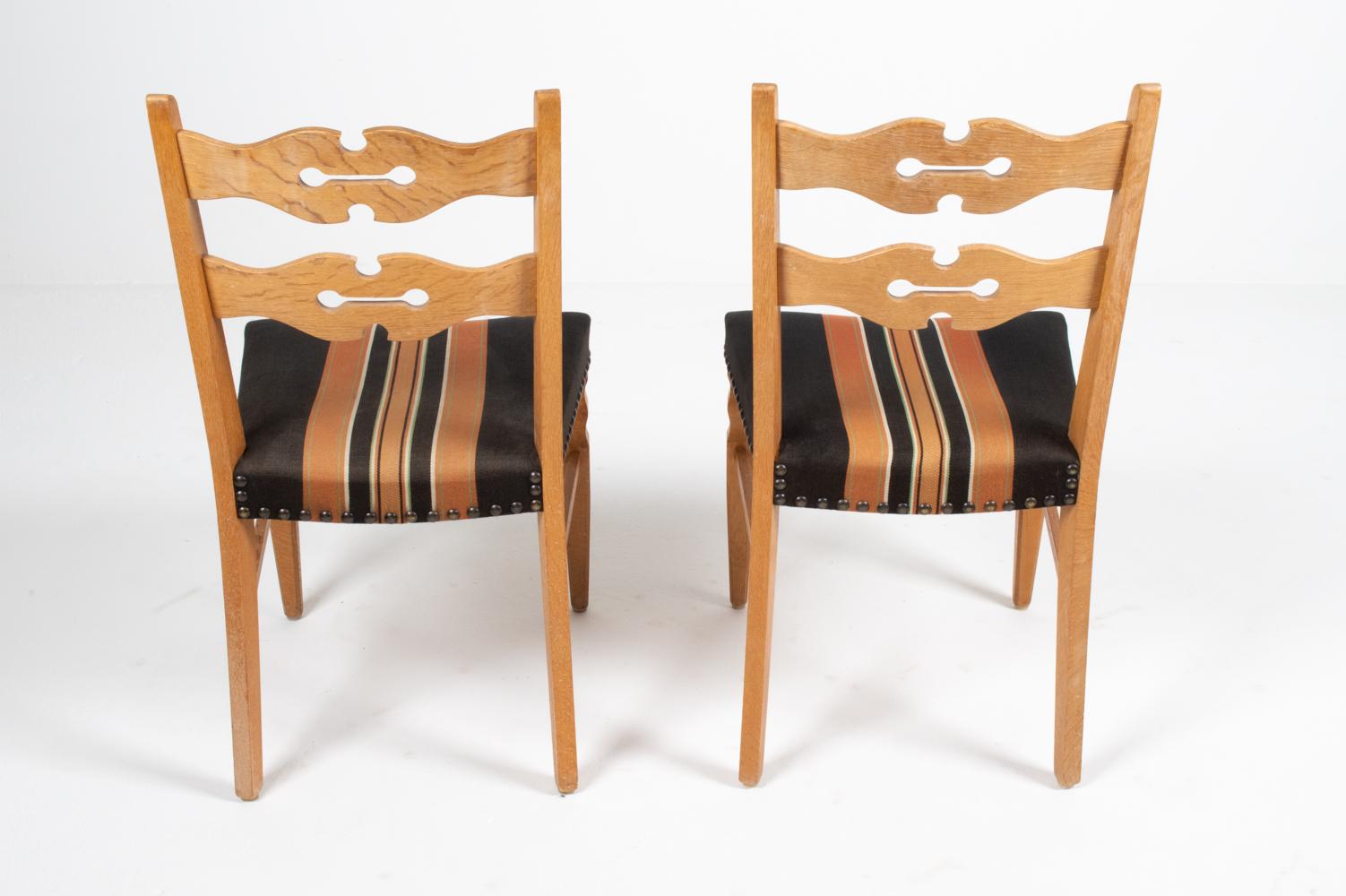 (8) Henning Kjaernulf-Style Danish Oak Dining Chairs For Sale 8