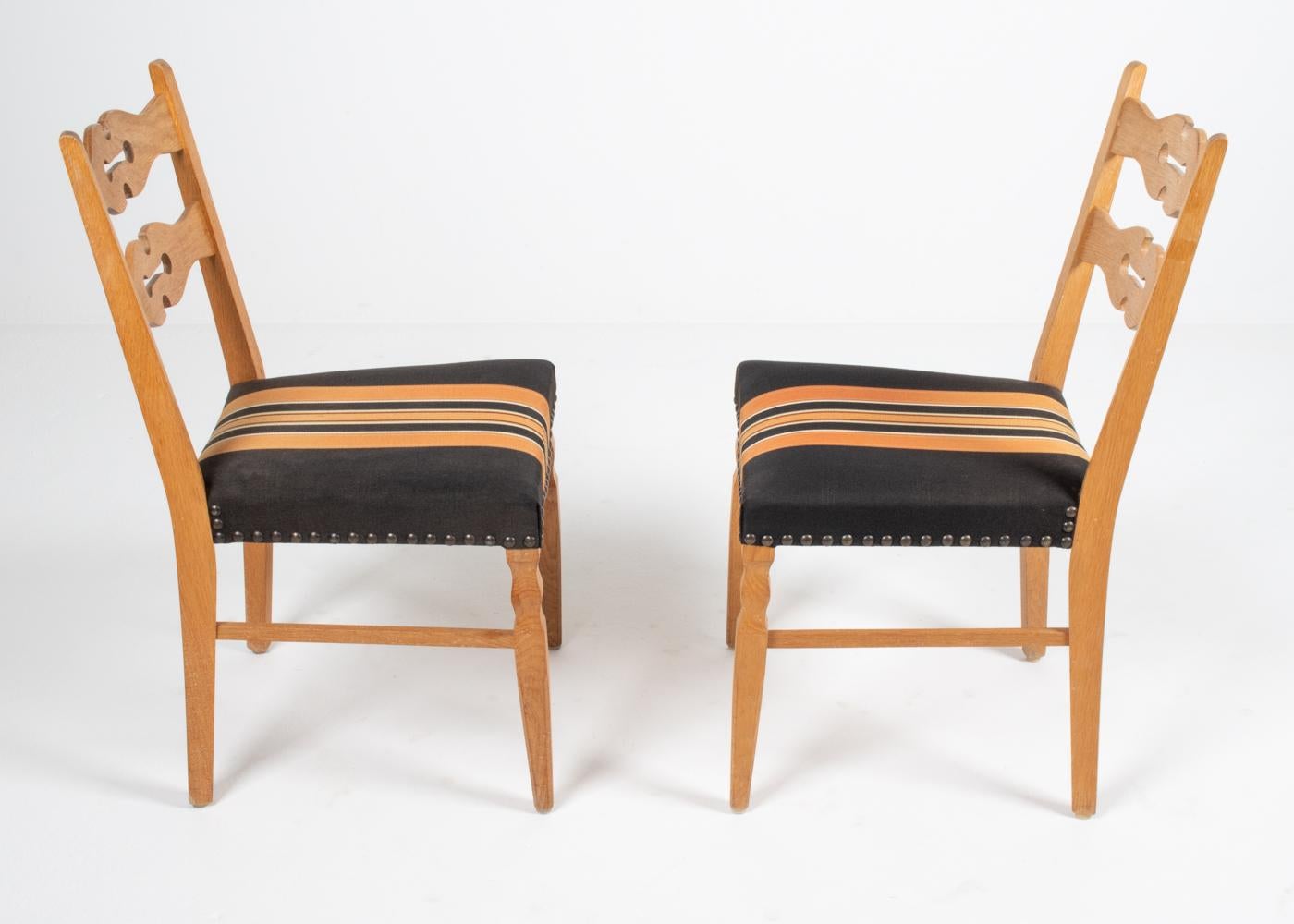 (8) Henning Kjaernulf-Style Danish Oak Dining Chairs For Sale 10