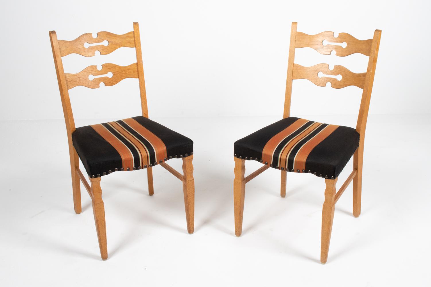 (8) Henning Kjaernulf-Style Danish Oak Dining Chairs In Good Condition For Sale In Norwalk, CT