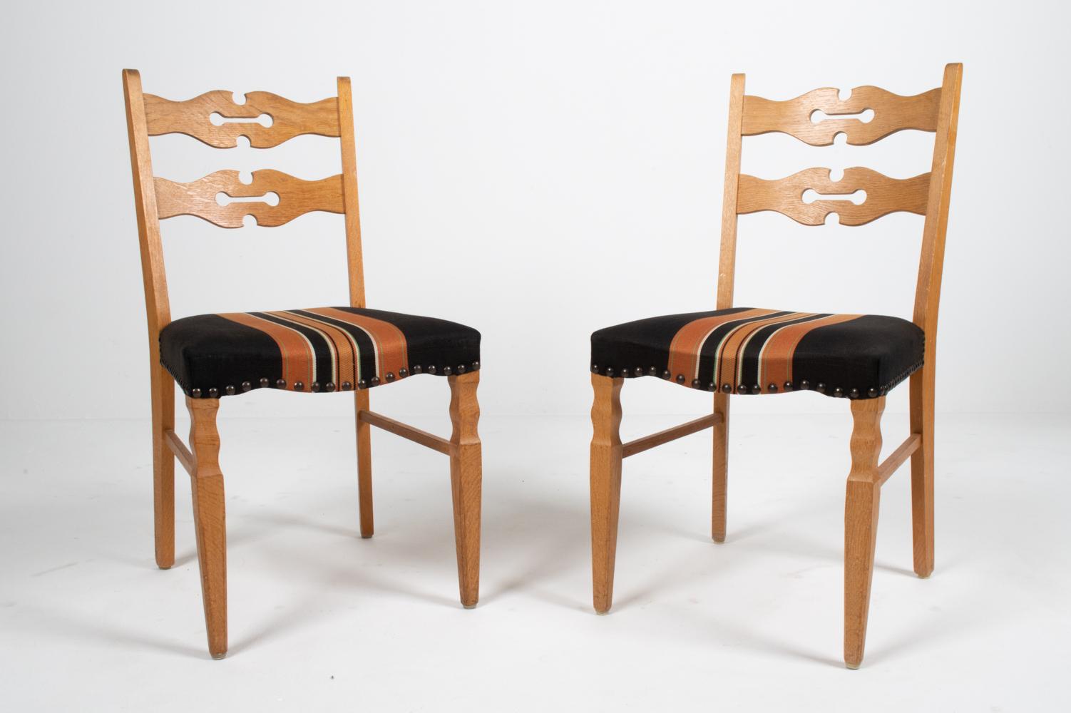 20th Century (8) Henning Kjaernulf-Style Danish Oak Dining Chairs