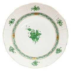 8 Herend "Chinese Bouquet Apponyi Green" Dinner Plates