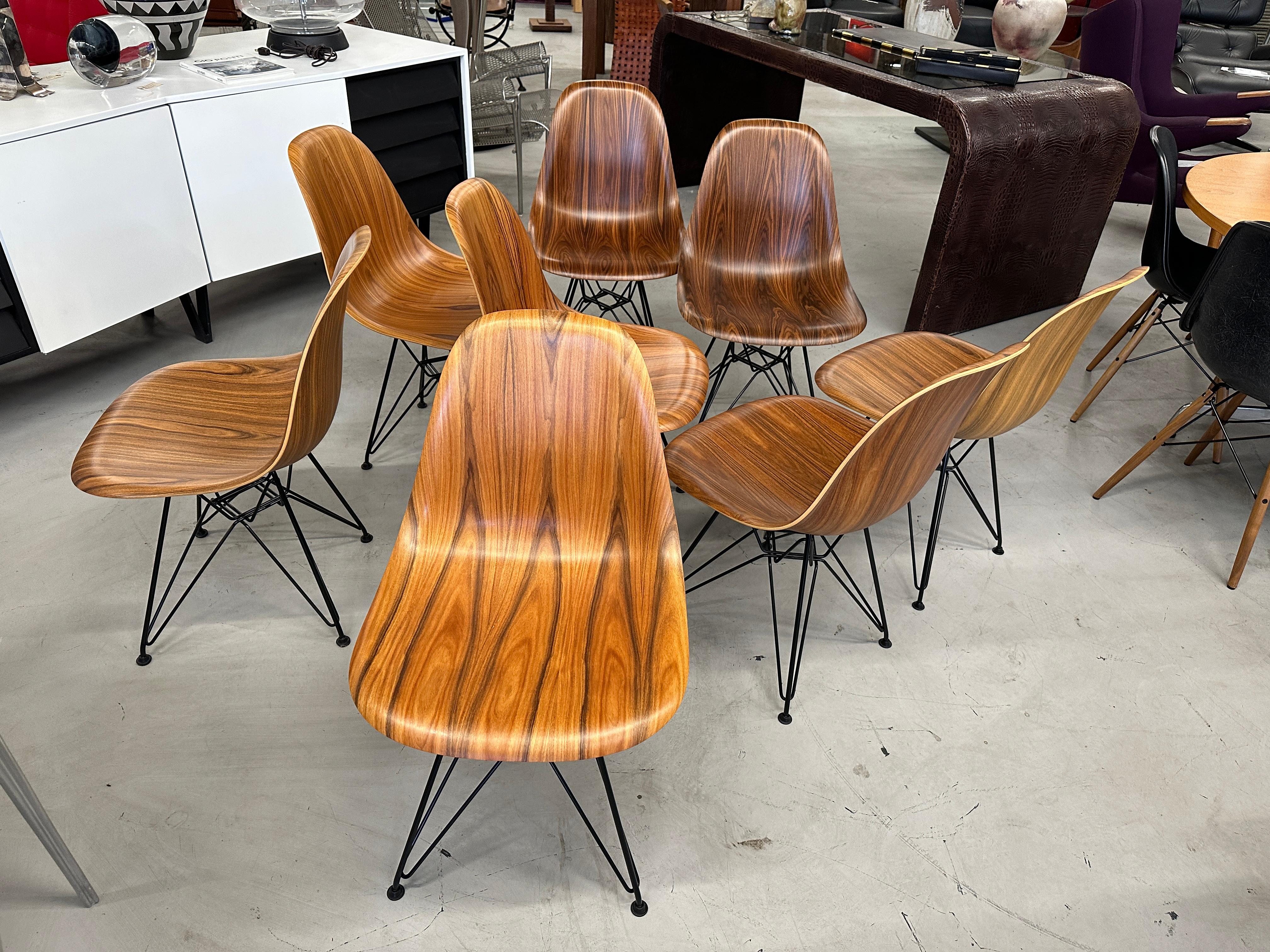 8 Herman Miller Palisander DSR Eiffel Tower Side Chairs For Sale 2