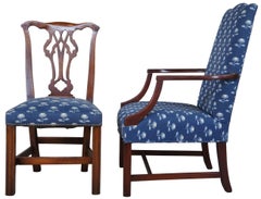 8 Hickory Chair Martha Washington James River Mahogany Chippendale Dining Chairs