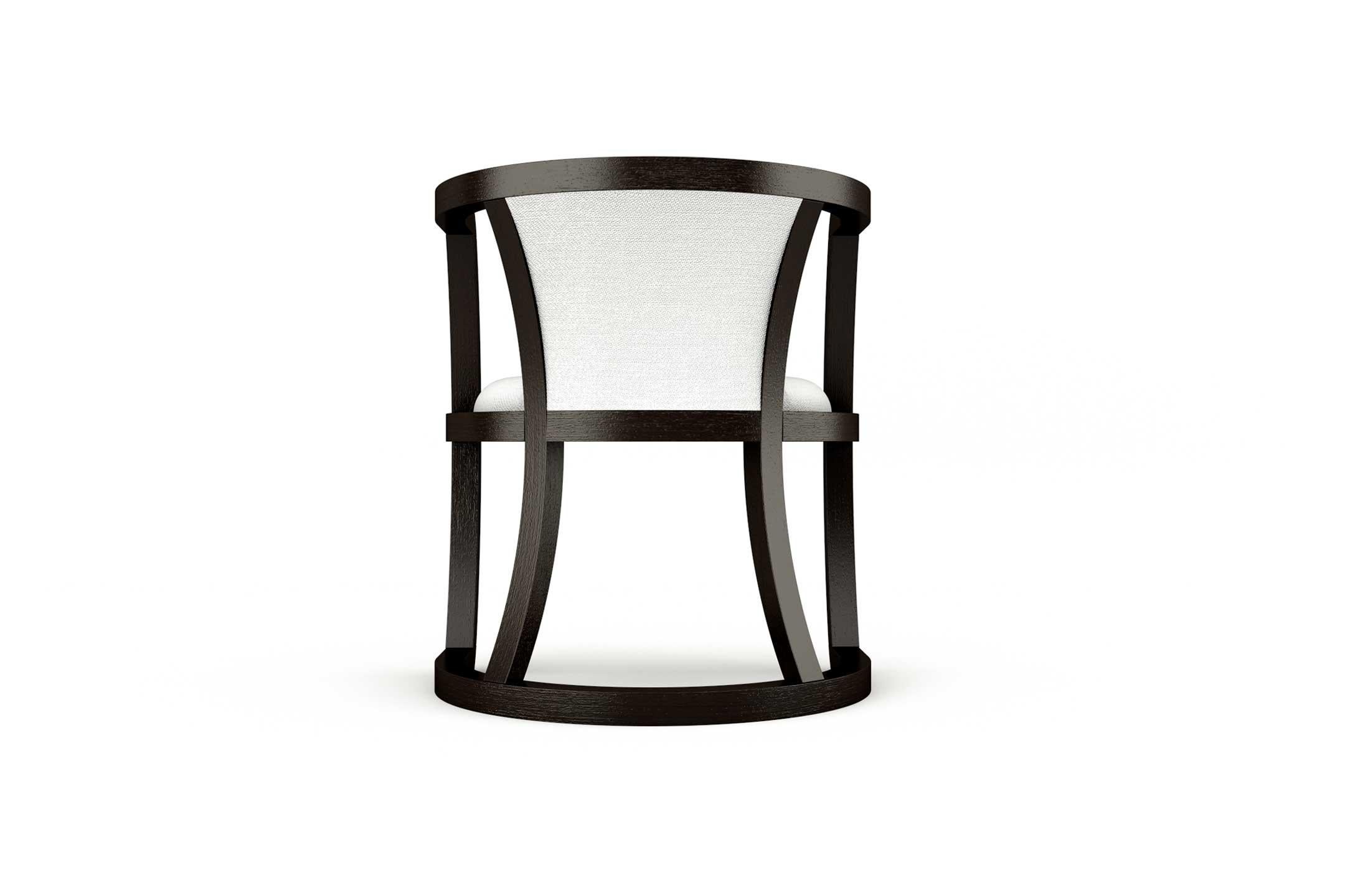 Stained 8 Hokkaido Armchairs - Modern Handcrafted Black Armchair with Upholstered Seat For Sale