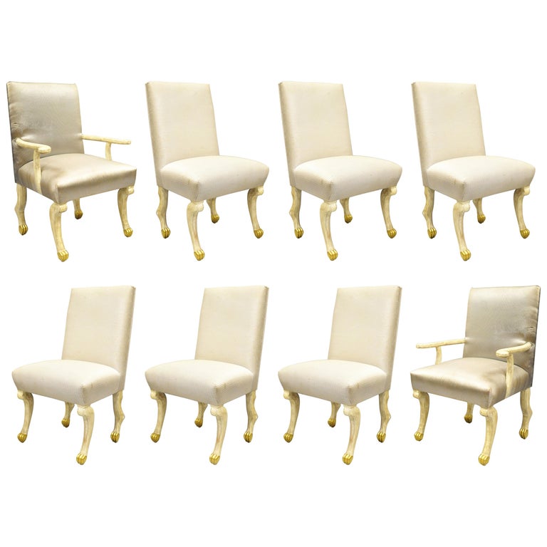 8 Hoof Paw Foot Regency Dining Chairs After The Etruscan Chair By John Dickinson