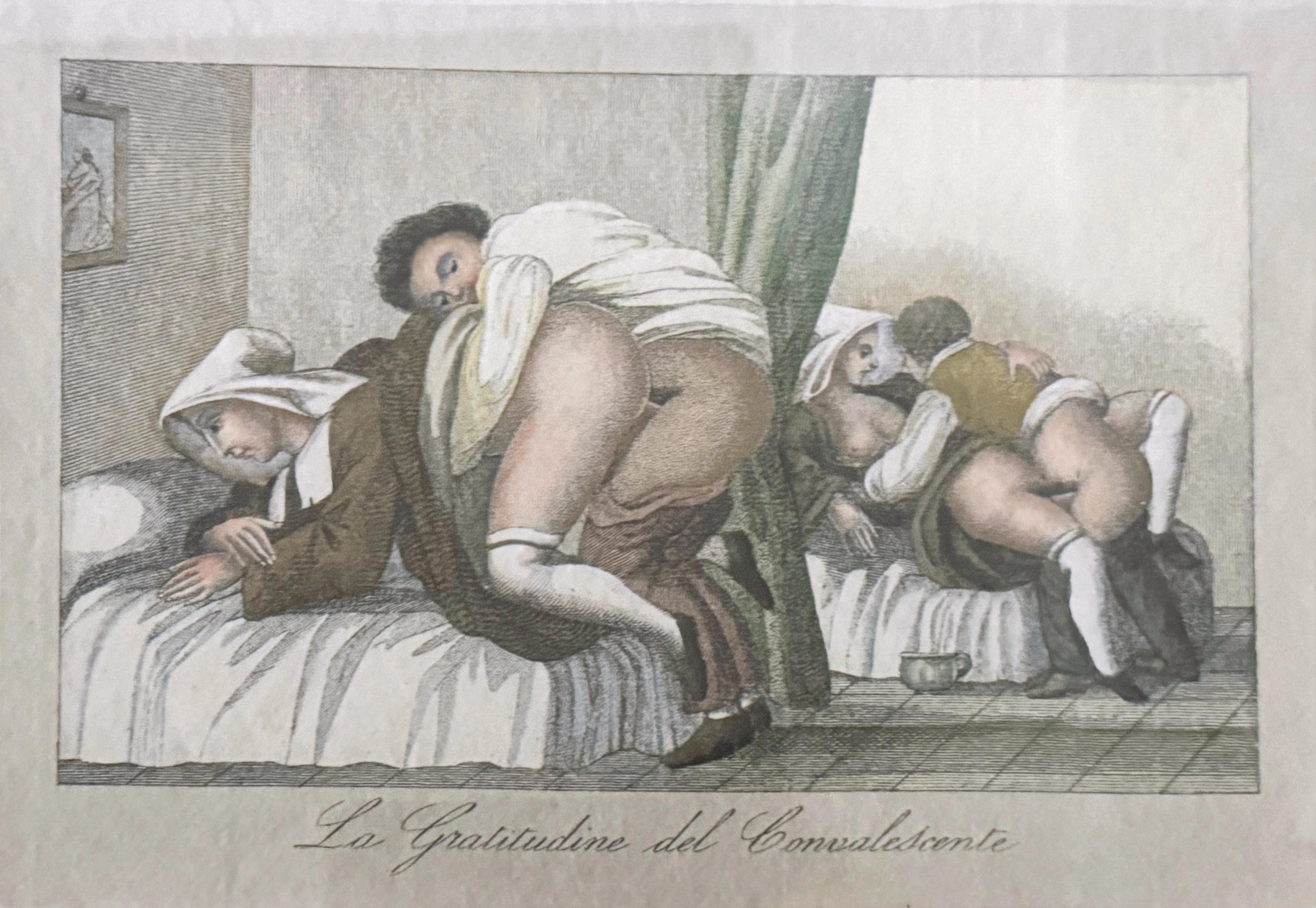 8 Italian Baroque Style Erotic Prints  Compromised Aristocrats, Monks & Nuns II For Sale 4