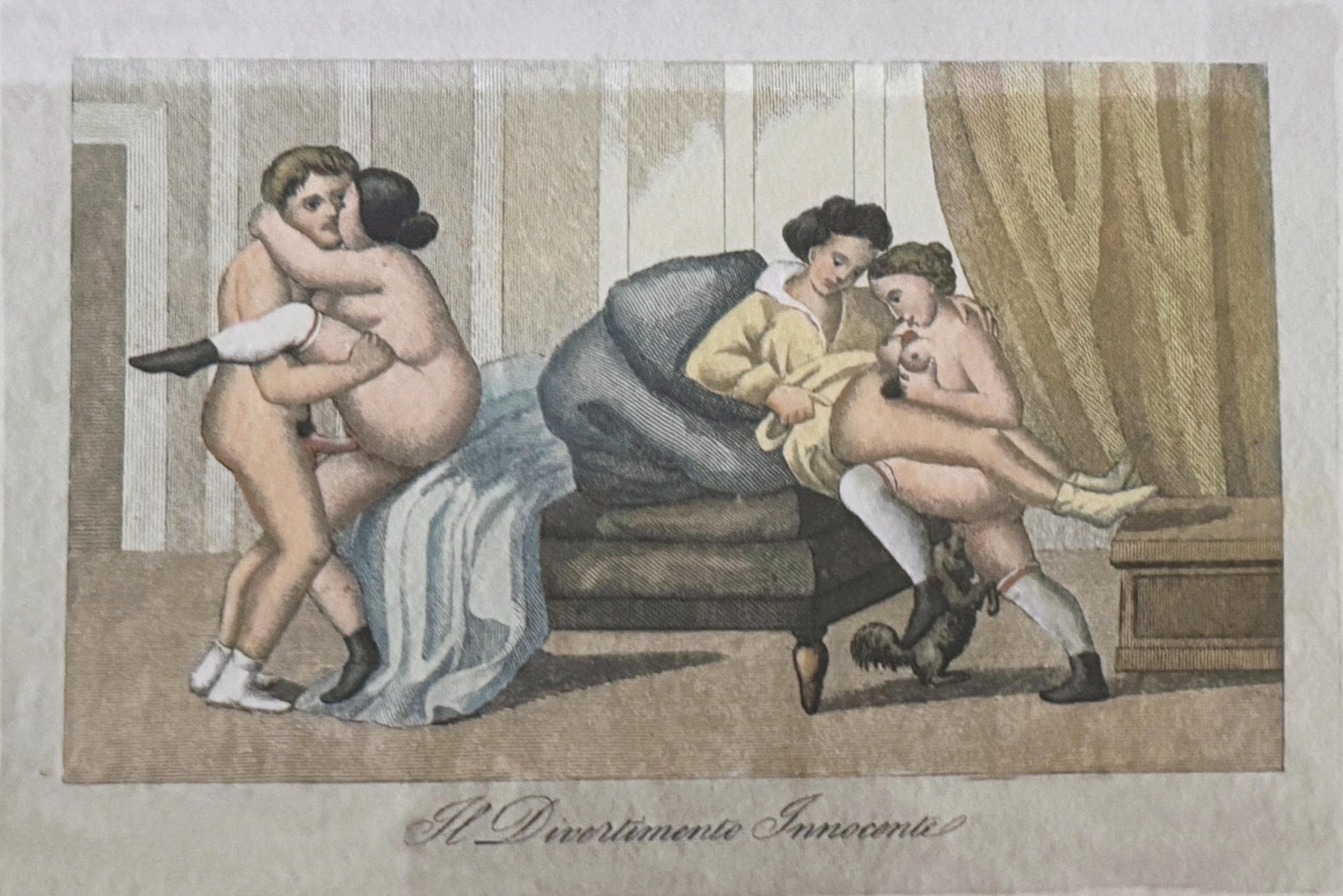 8 Italian Baroque Style Erotic Prints  Compromised Aristocrats, Monks & Nuns II For Sale 2