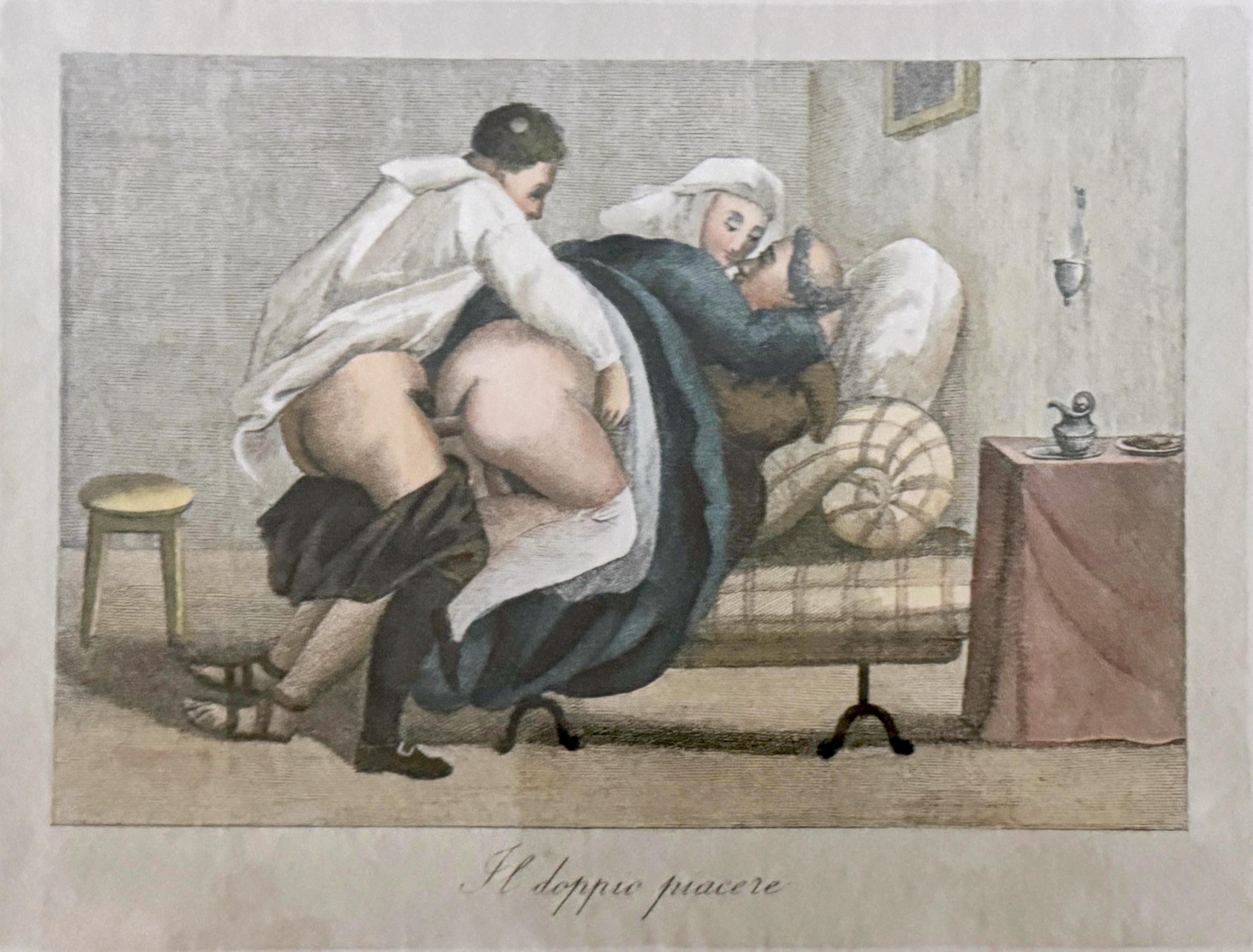 8 Italian Baroque Style Erotic Prints  Compromised Aristocrats, Monks & Nuns II For Sale 3