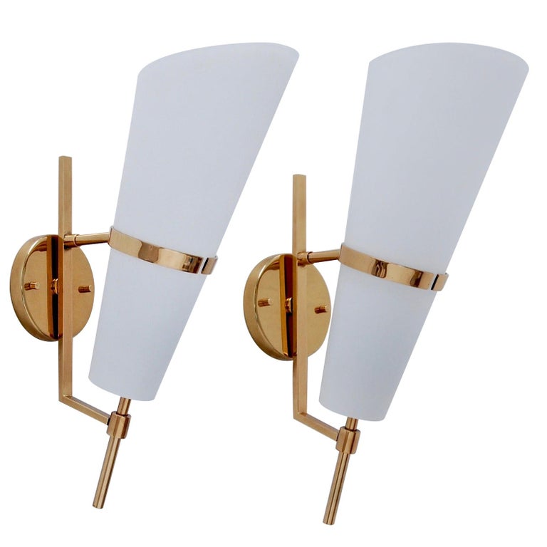 '8' Italian Conical Torchier Sconces For Sale