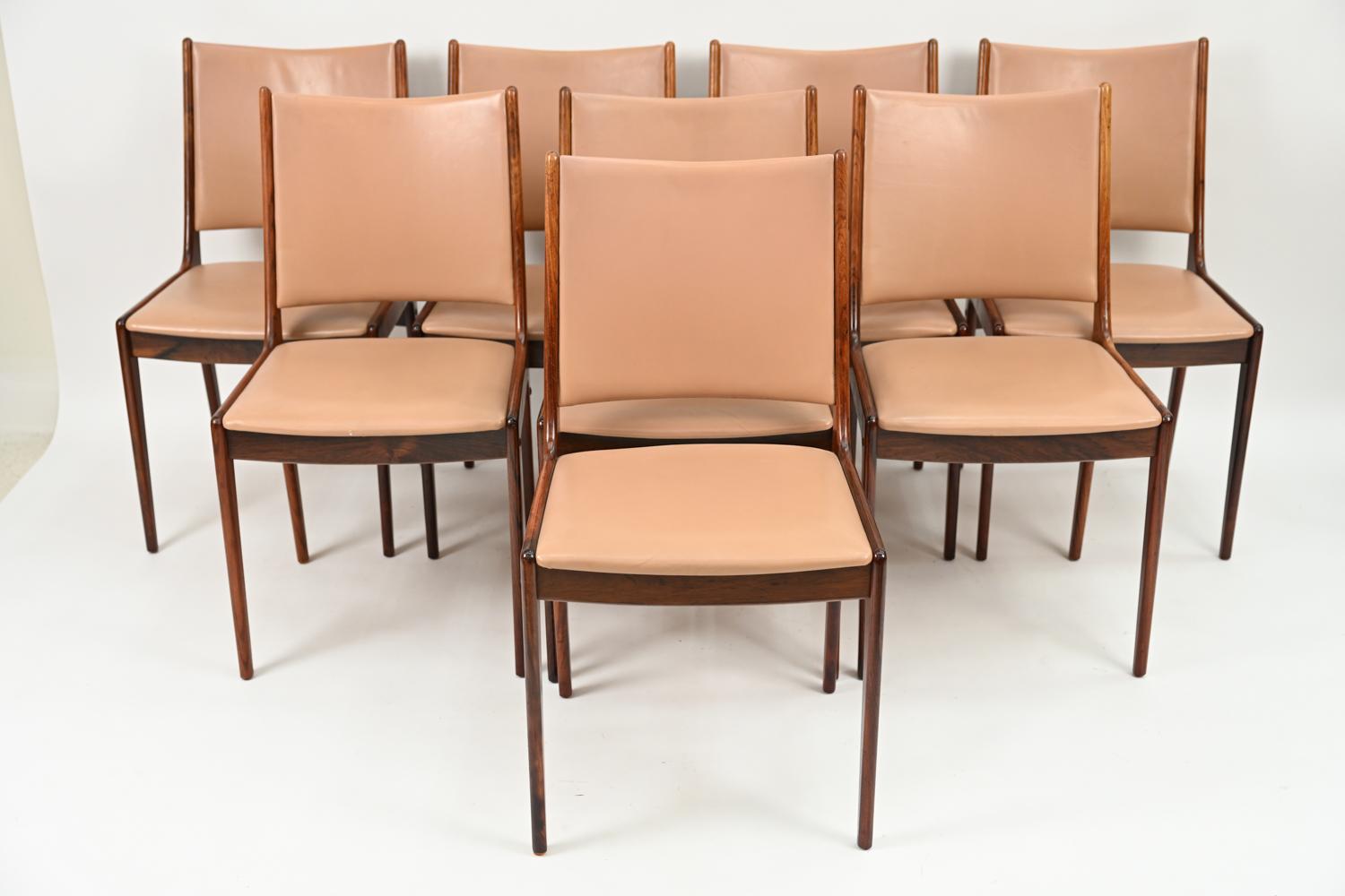 Danish '8' Johannes Andersen for Uldum Rosewood Dining Chairs