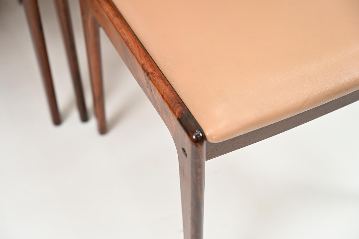 '8' Johannes Andersen for Uldum Rosewood Dining Chairs 1