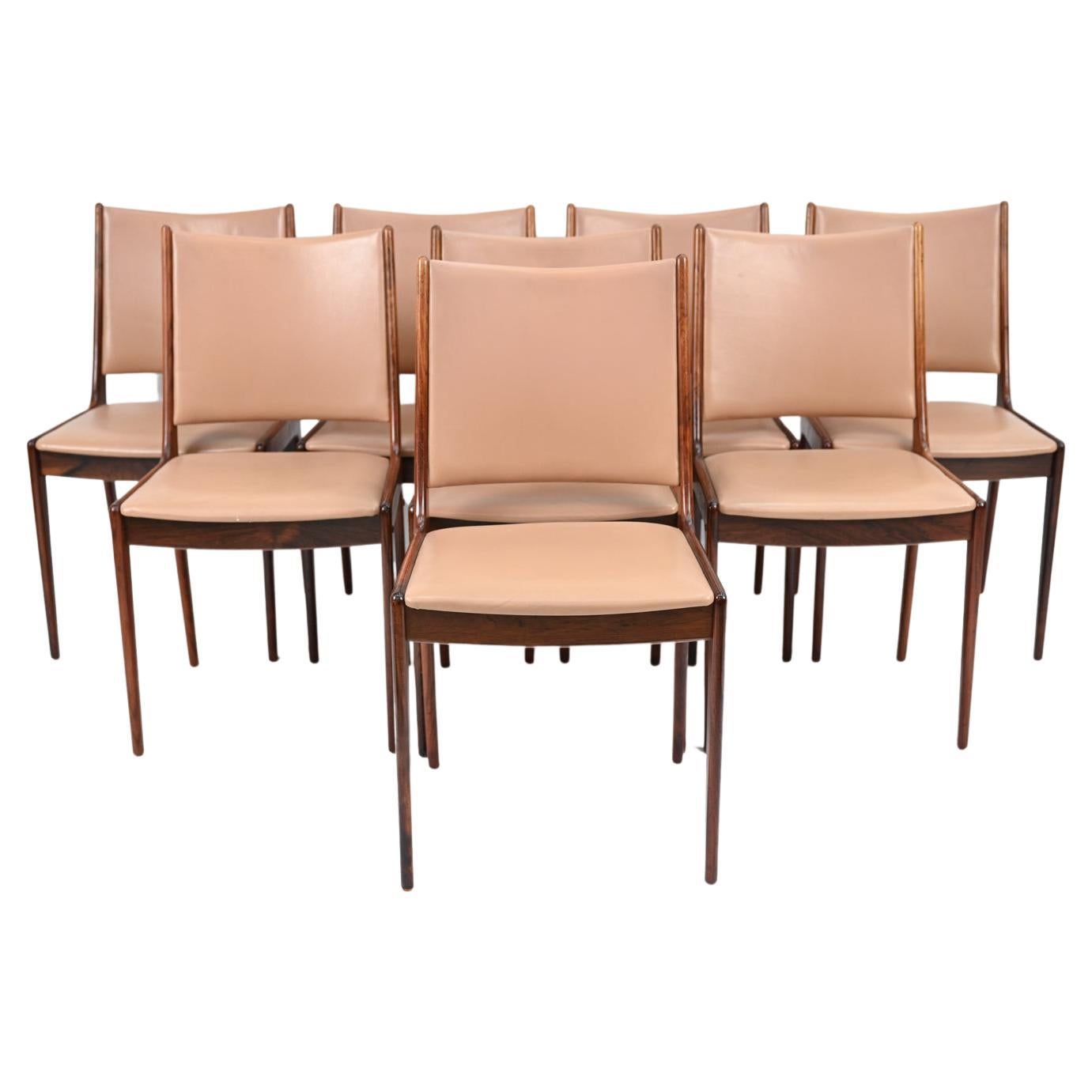 '8' Johannes Andersen for Uldum Rosewood Dining Chairs