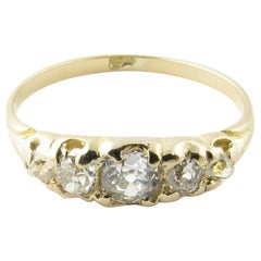8 Karat Yellow Gold Diamond Ring