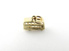 8 Karat Yellow Gold Double Decker Bus Charm