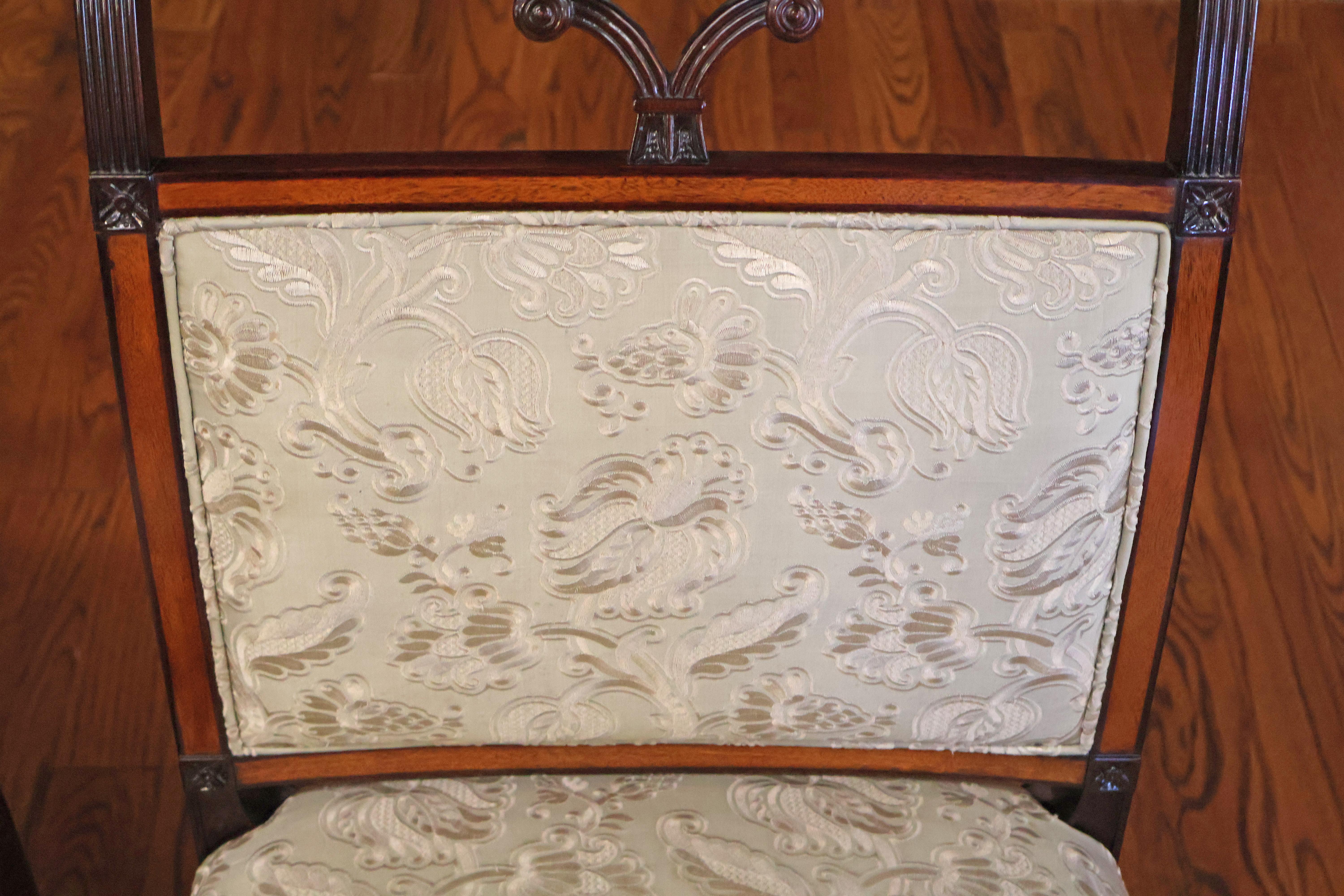 8 Kindel Winterthur Collection Mahogany And Maple Inlaid Seymour Dining Chairs For Sale 6