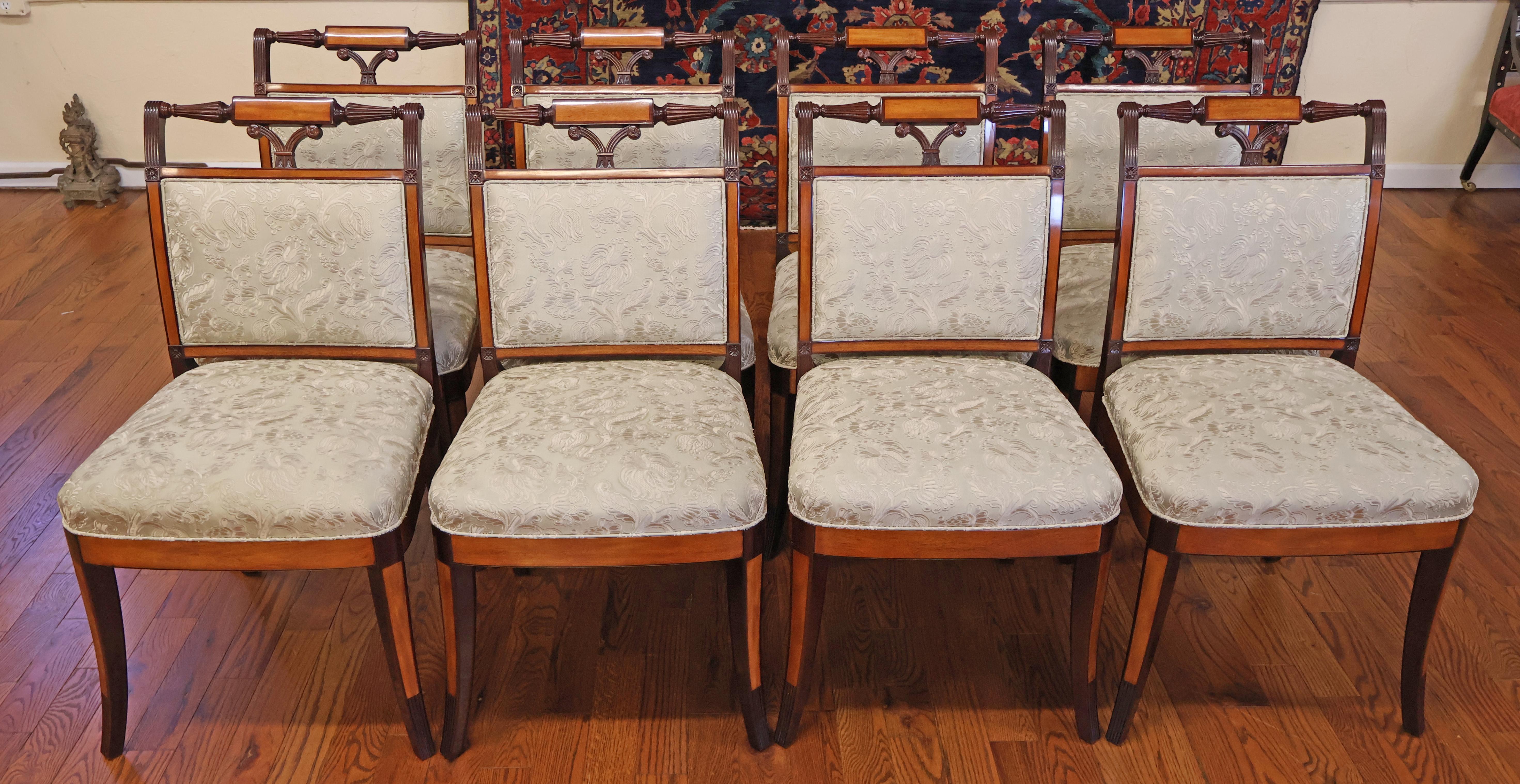 Kindel Winterthur Collection Mahogany And Maple Inlaid Dining Chairs

Dimensions : 36