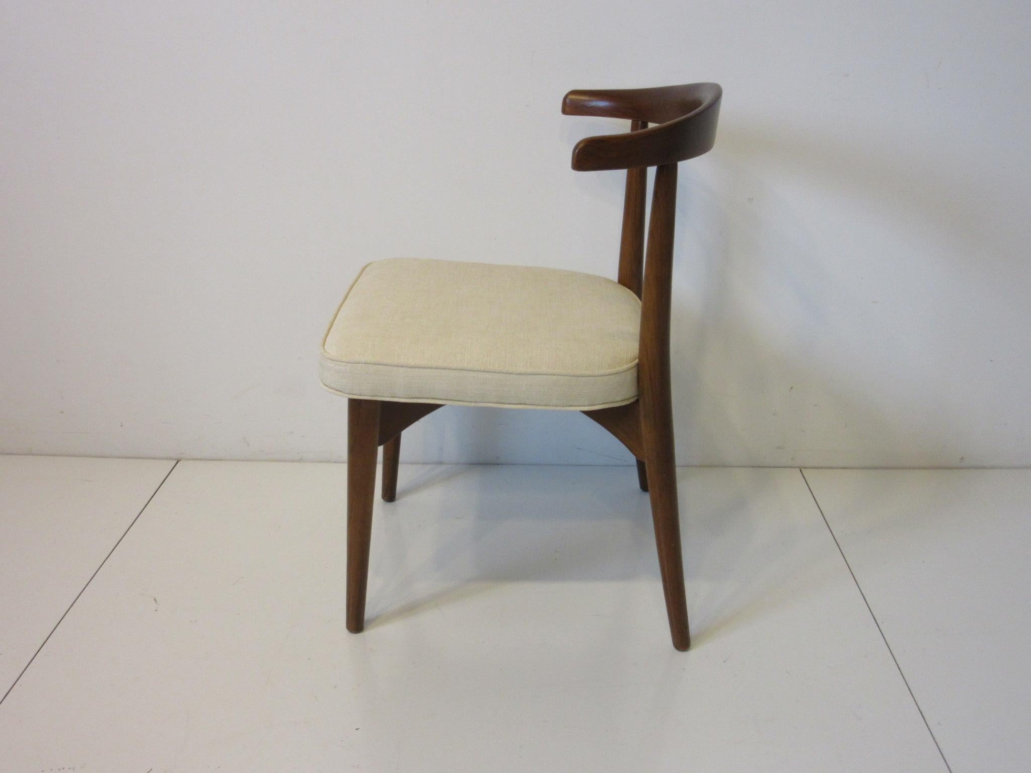8 Lawrence Peabody Walnut Dining Chairs for Craft Associates 3