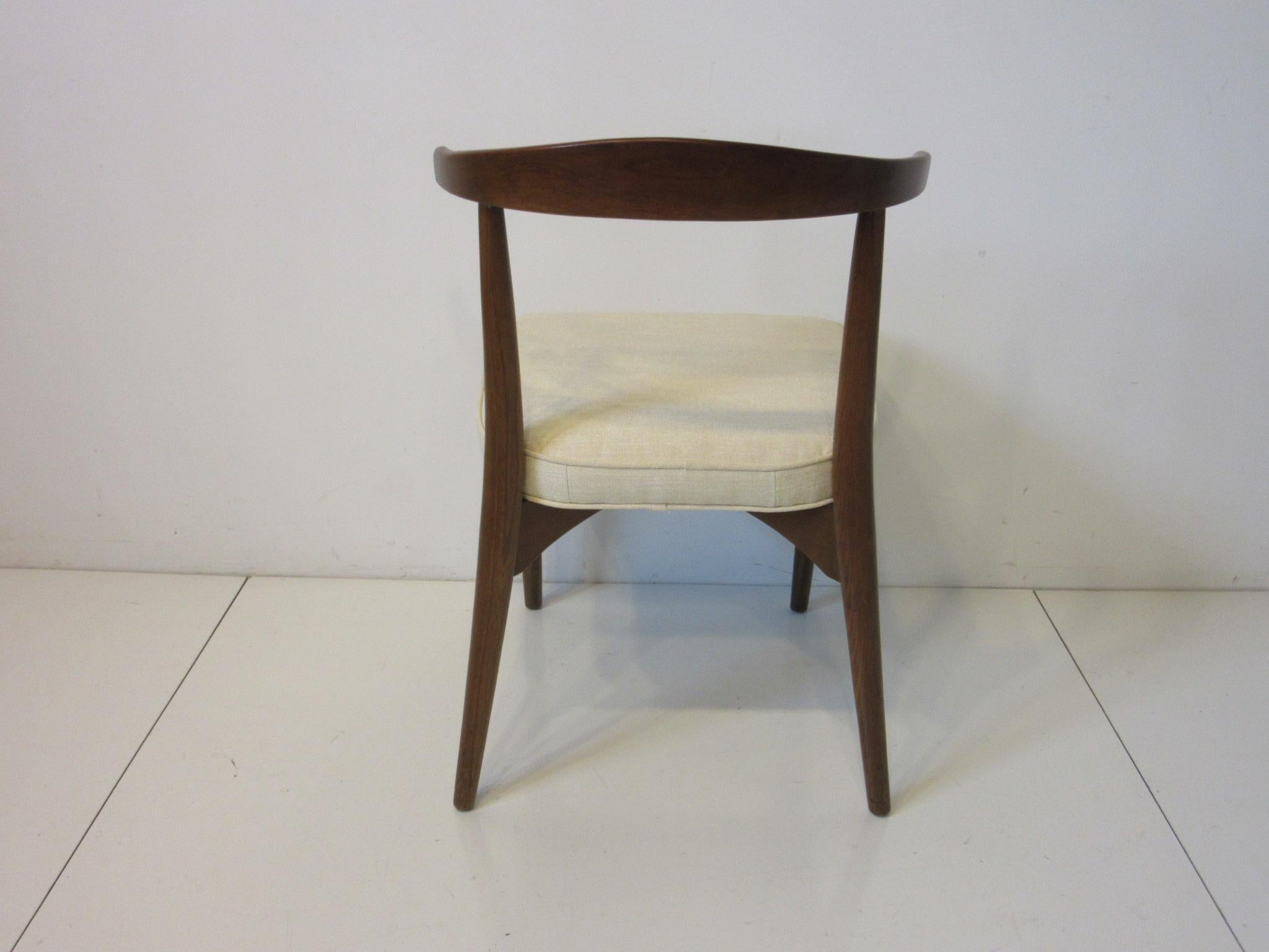8 Lawrence Peabody Walnut Dining Chairs for Craft Associates 4