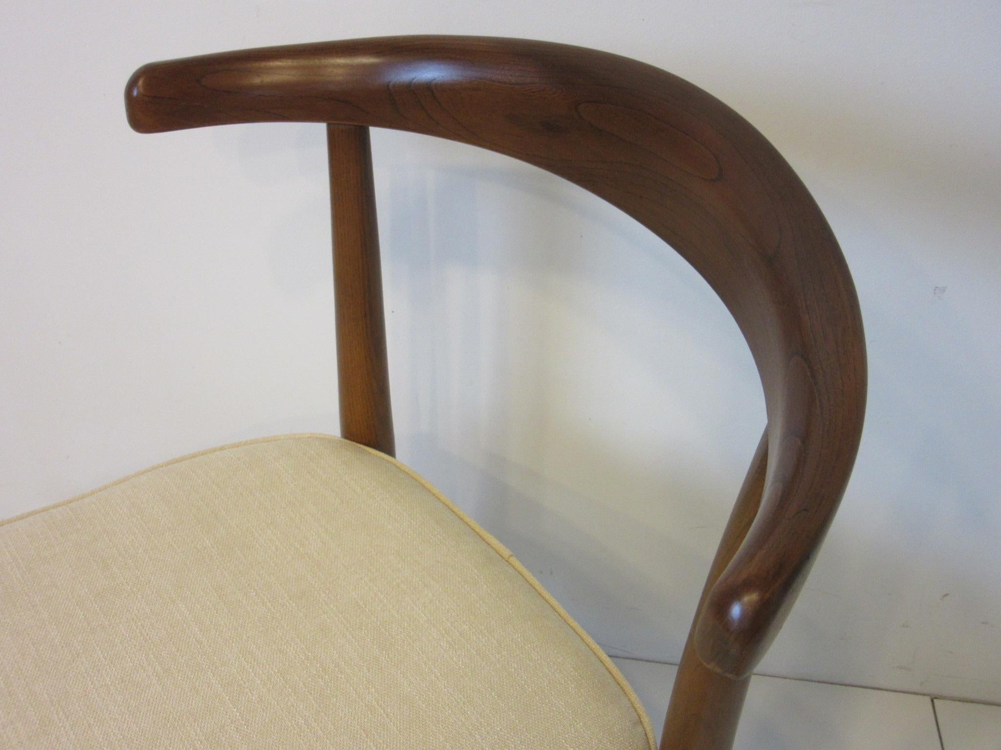 8 Lawrence Peabody Walnut Dining Chairs for Craft Associates 7